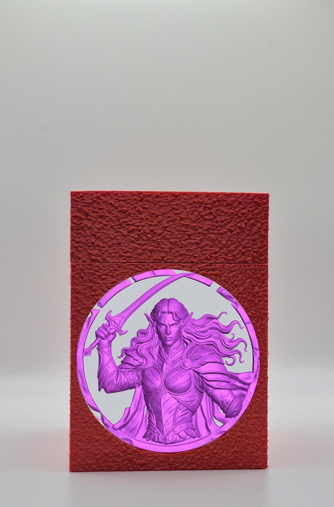 Elvish Warrior Card Box — Red