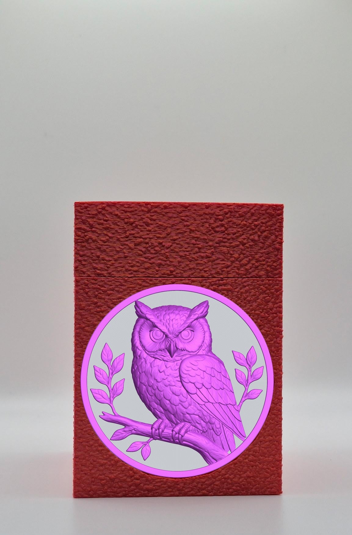 Owl Card Box — Red