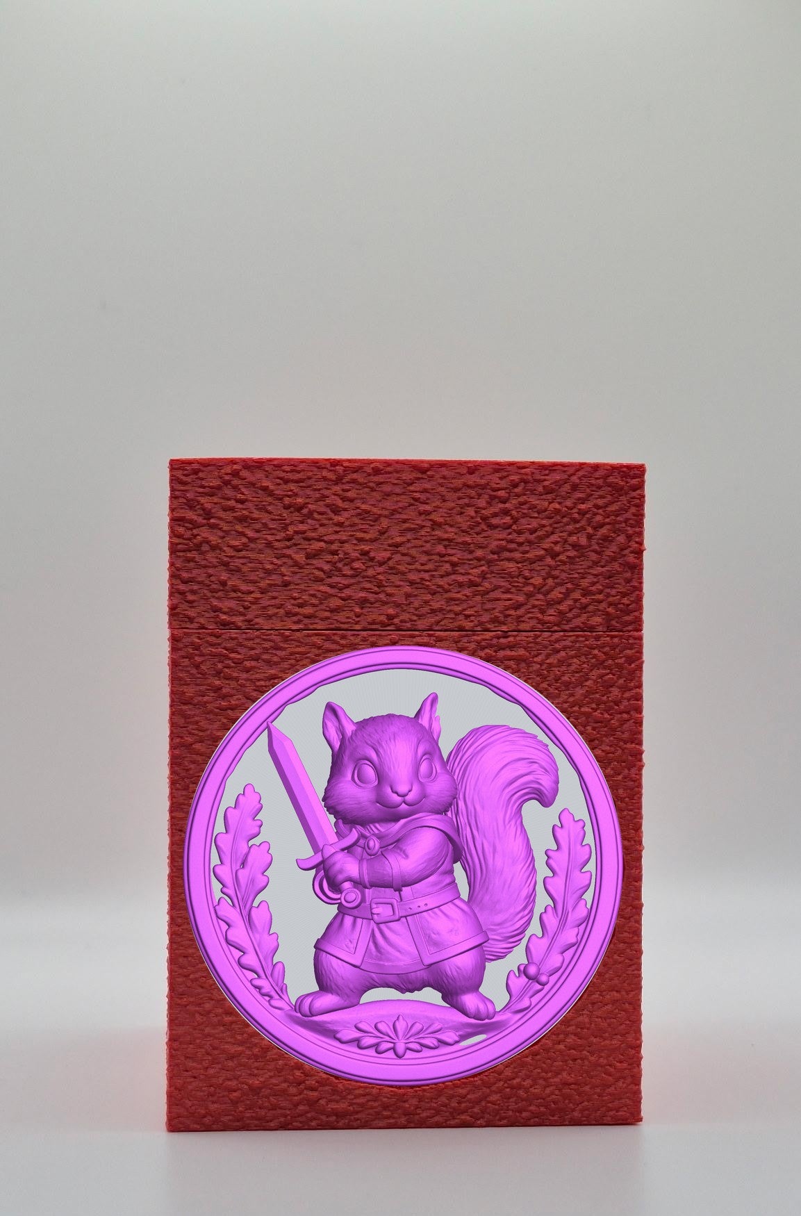Squirrel Card Box — Red
