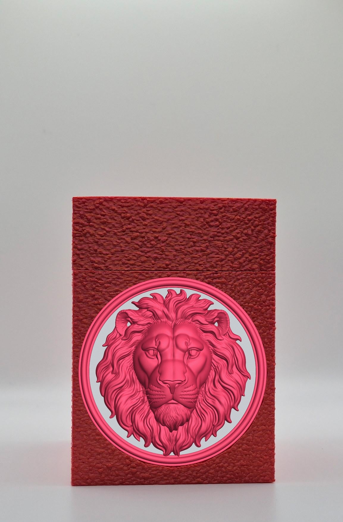 Lion Card Box — Red