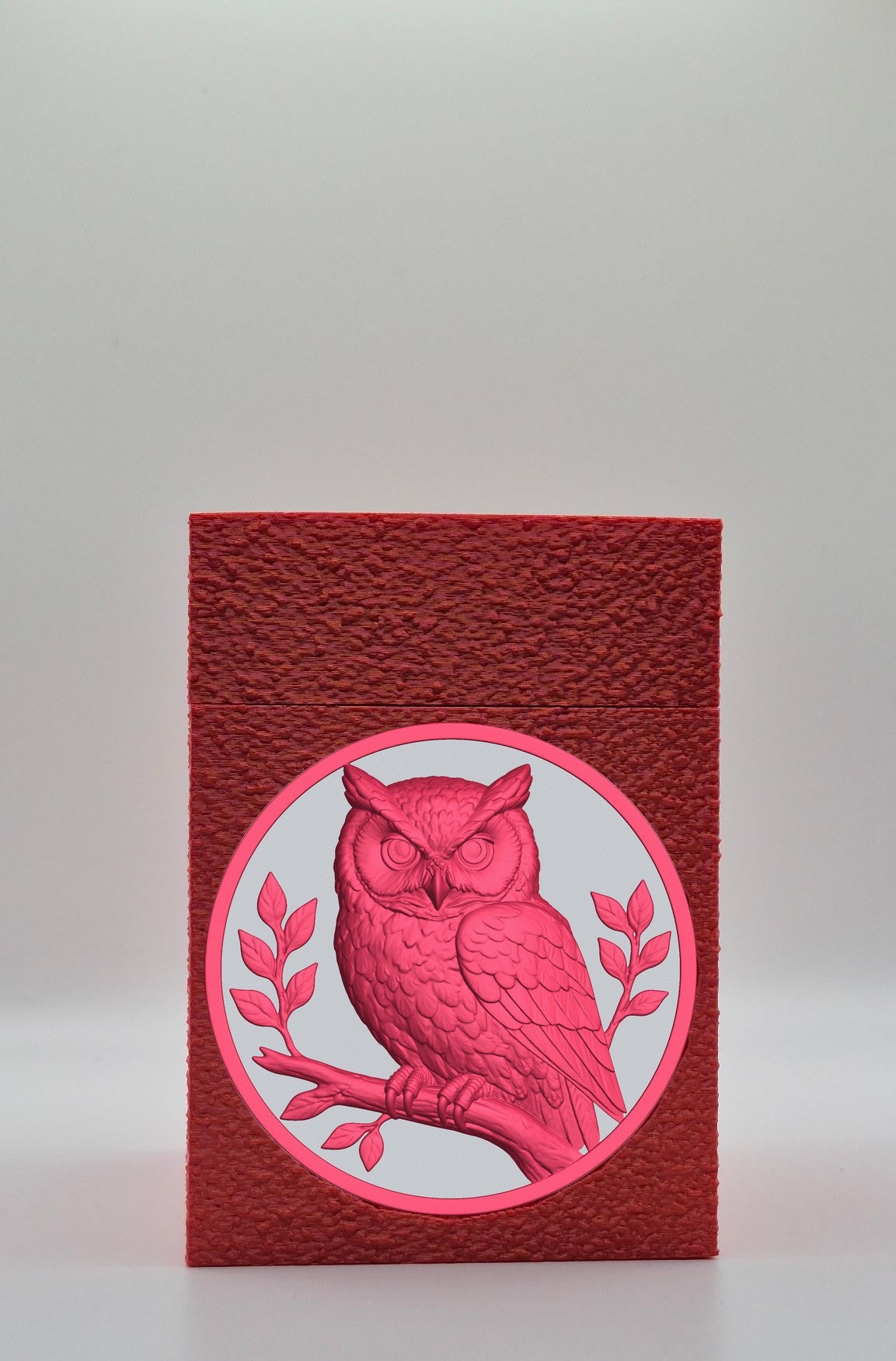 Owl Card Box — Red