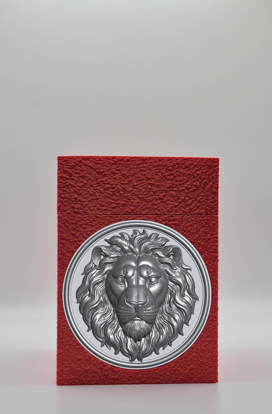 Lion Card Box — Red