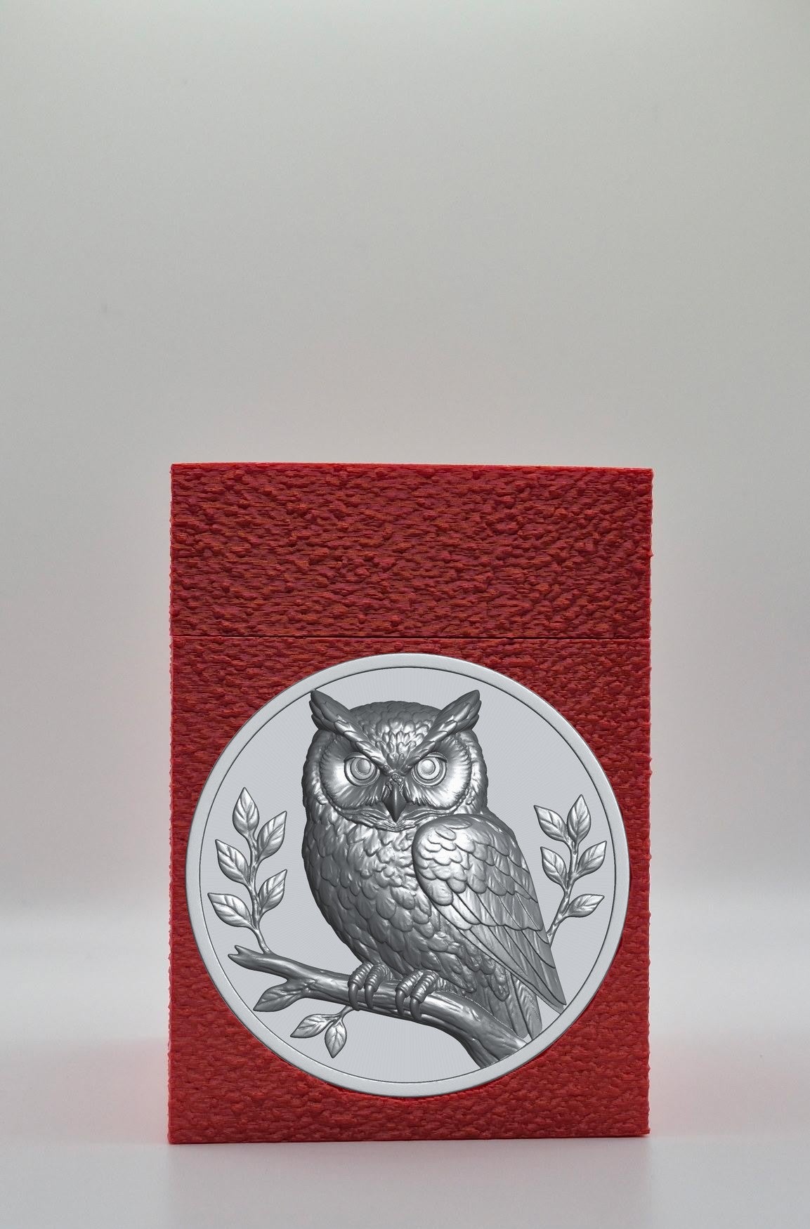 Owl Card Box — Red