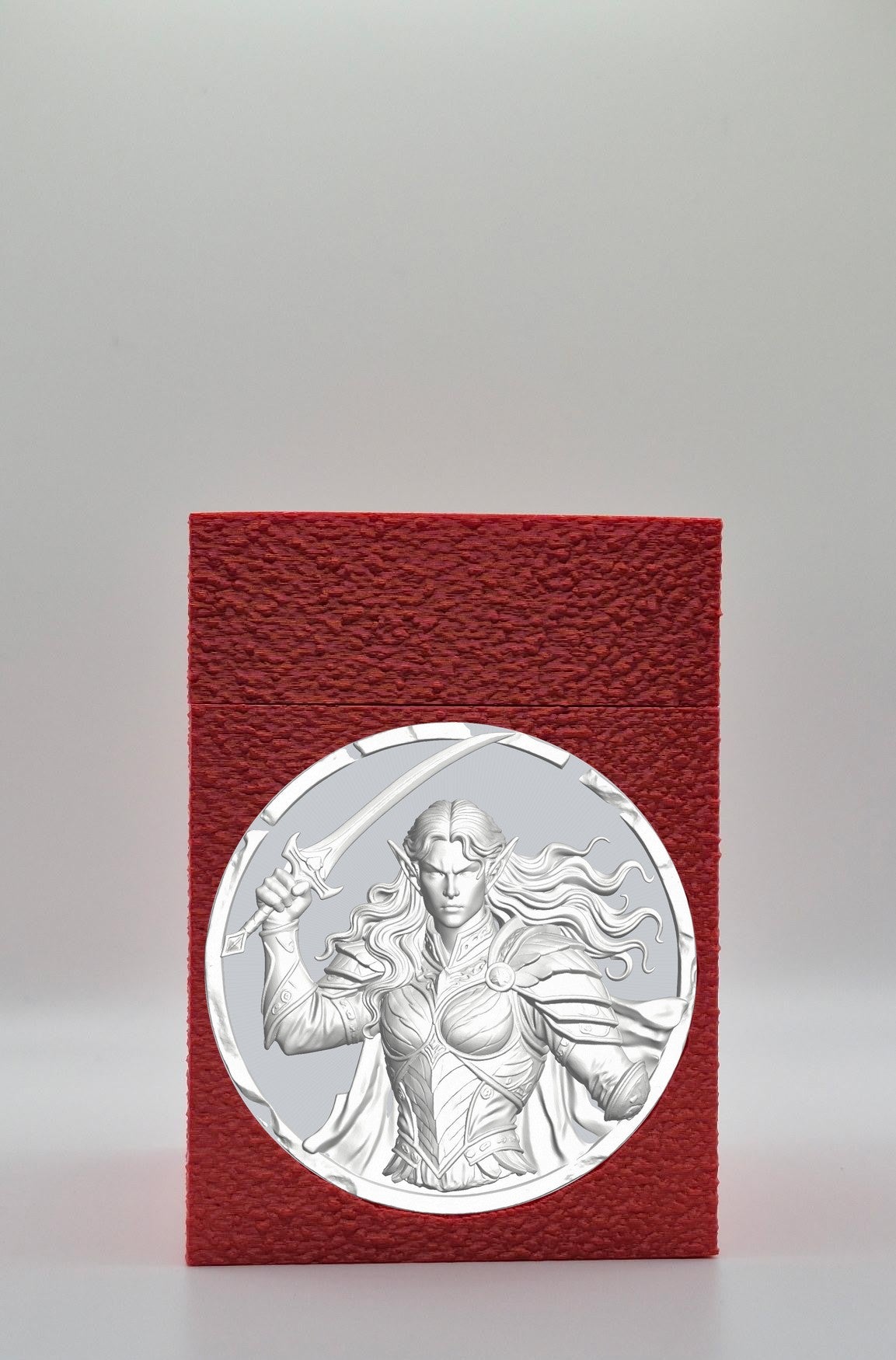 Elvish Warrior Card Box — Red