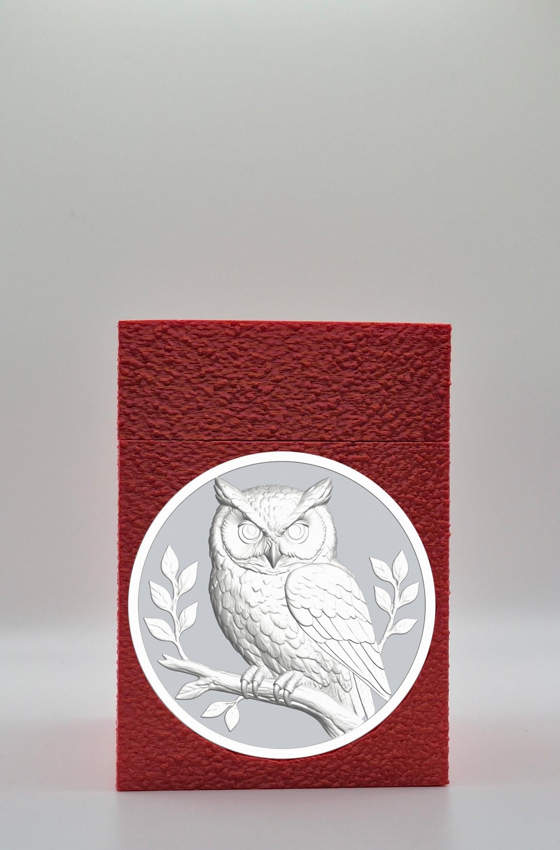 Owl Card Box — Red