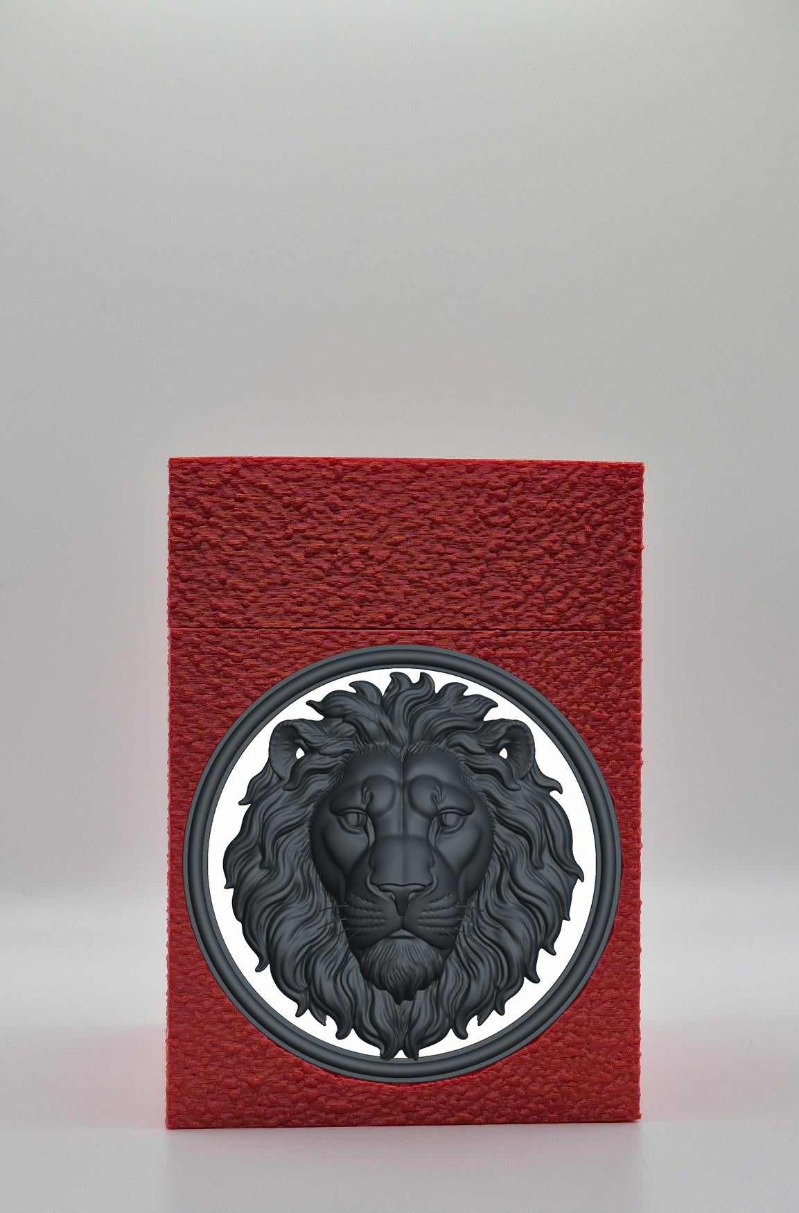 Lion Card Box — Red