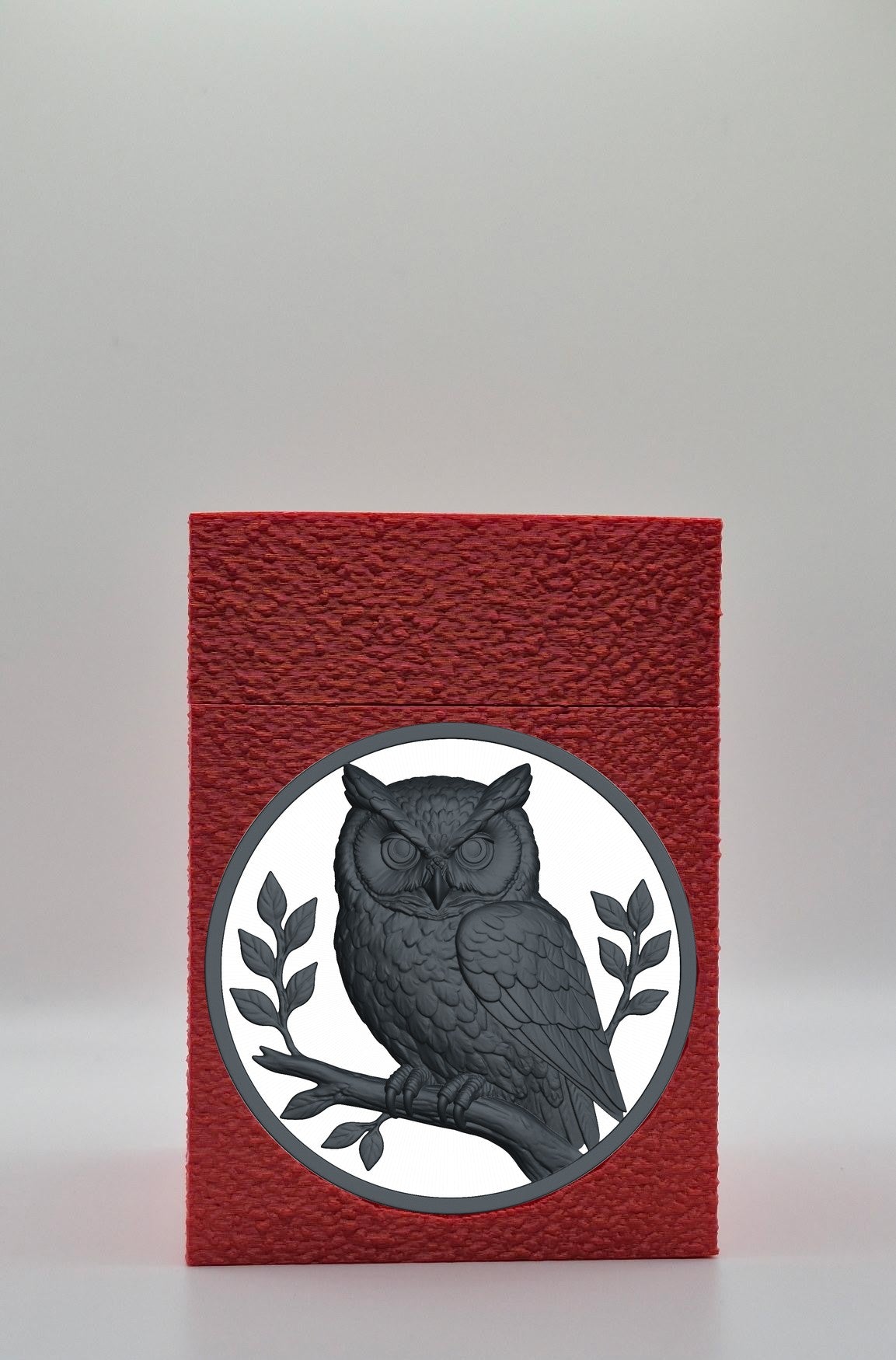 Owl Card Box — Red