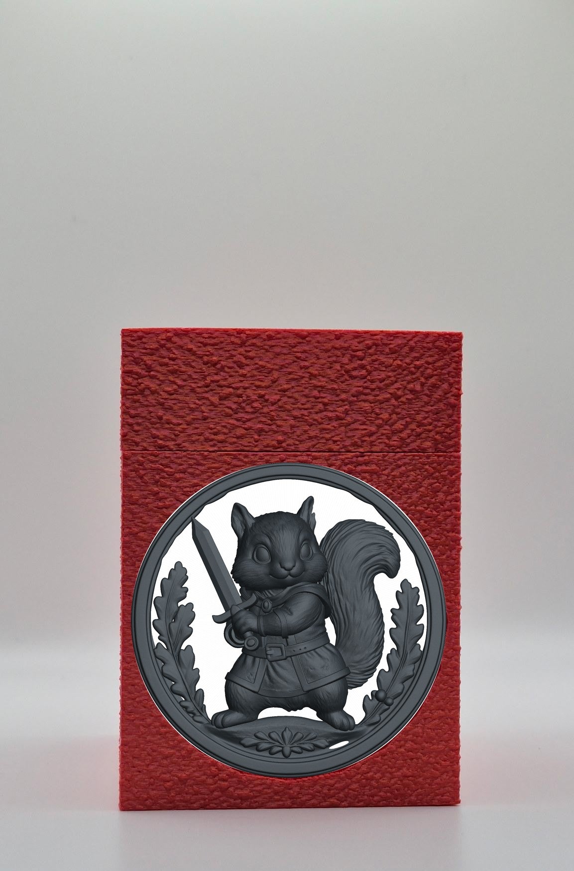 Squirrel Card Box — Red