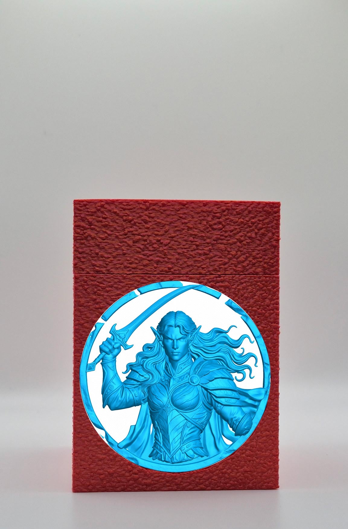 Elvish Warrior Card Box — Red