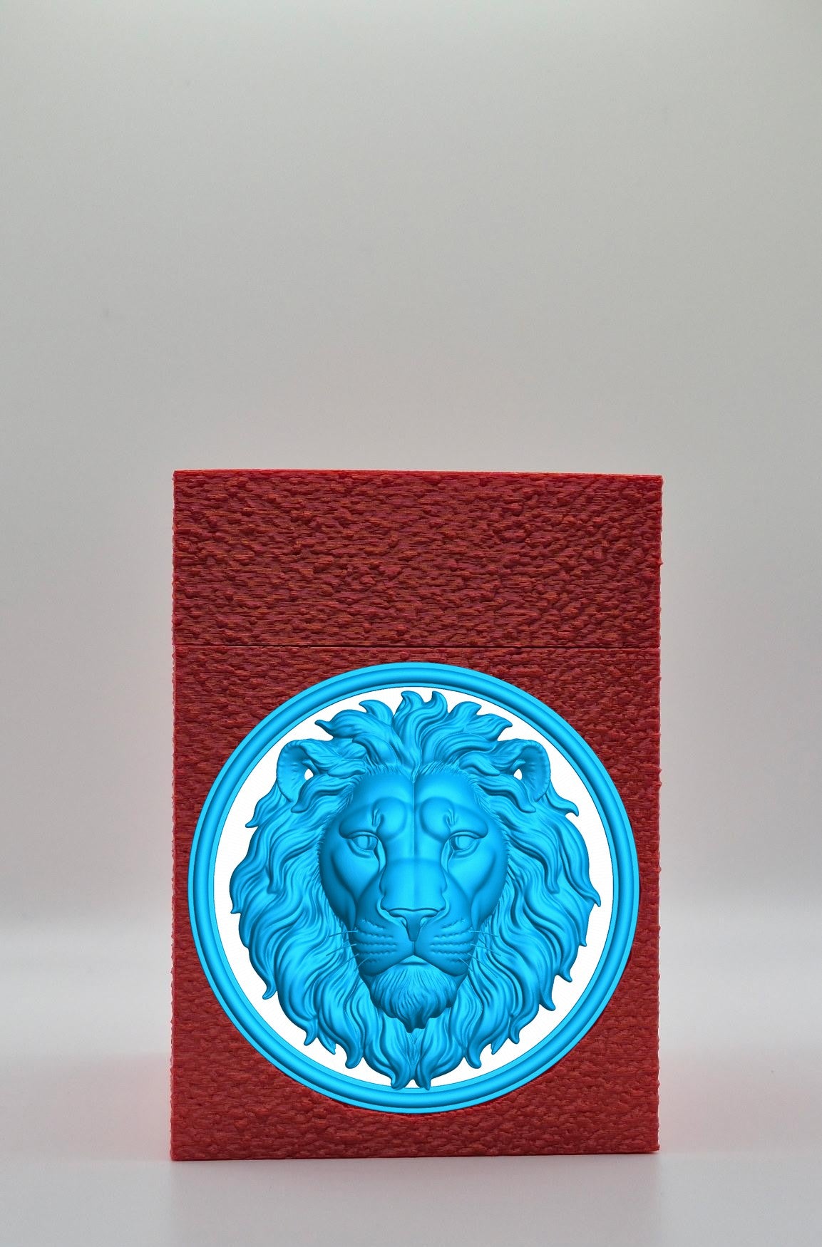Lion Card Box — Red