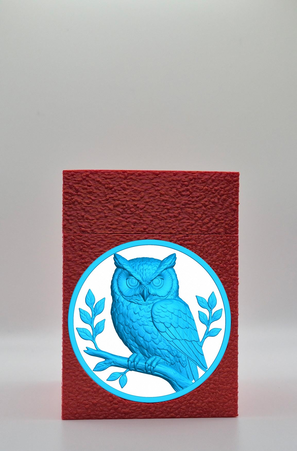 Owl Card Box — Red