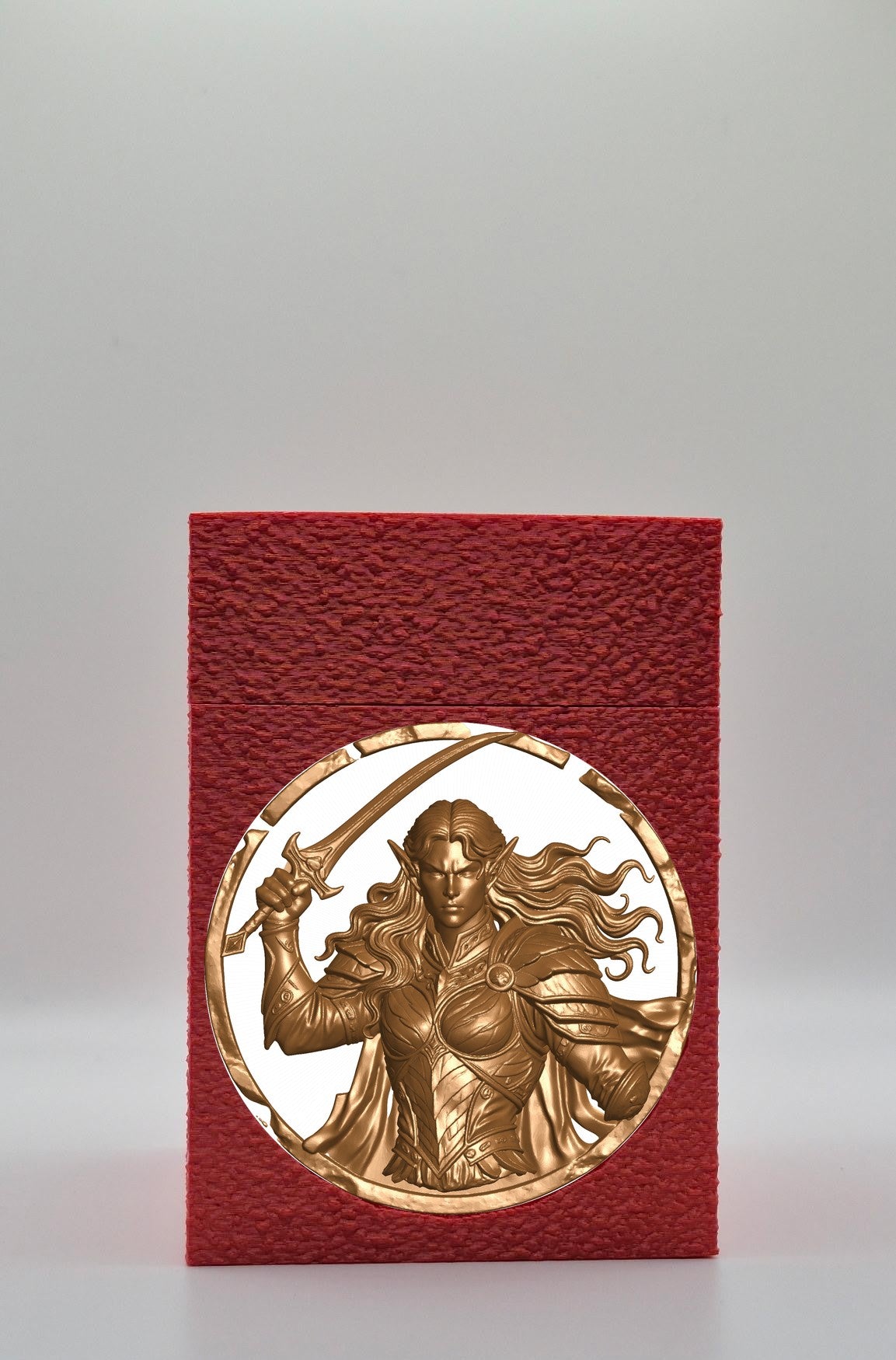 Elvish Warrior Card Box — Red