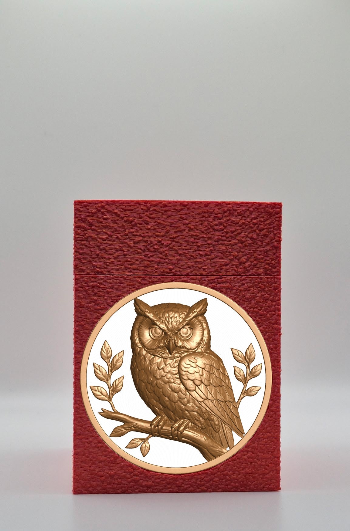 Owl Card Box — Red