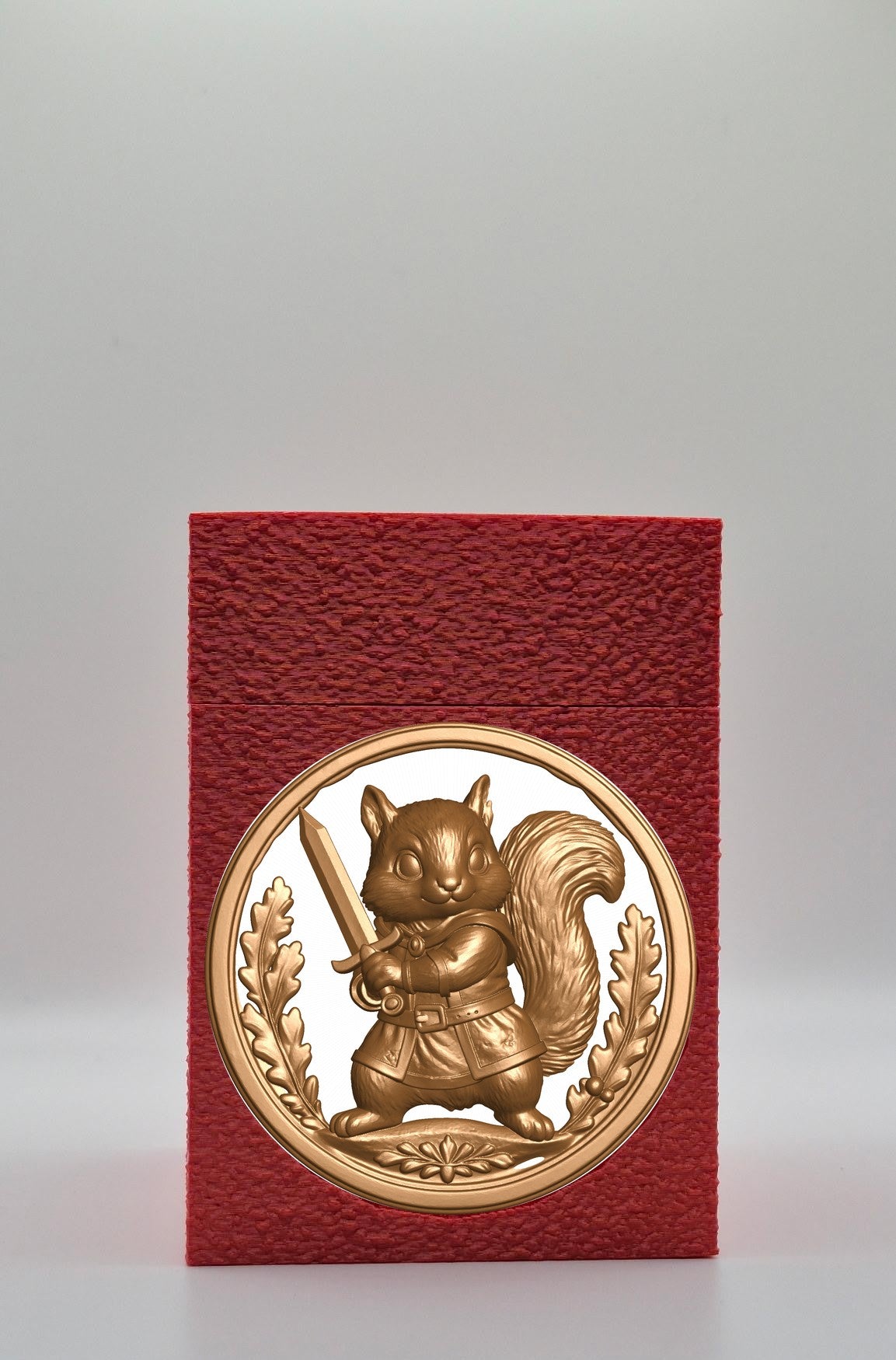 Squirrel Card Box — Red