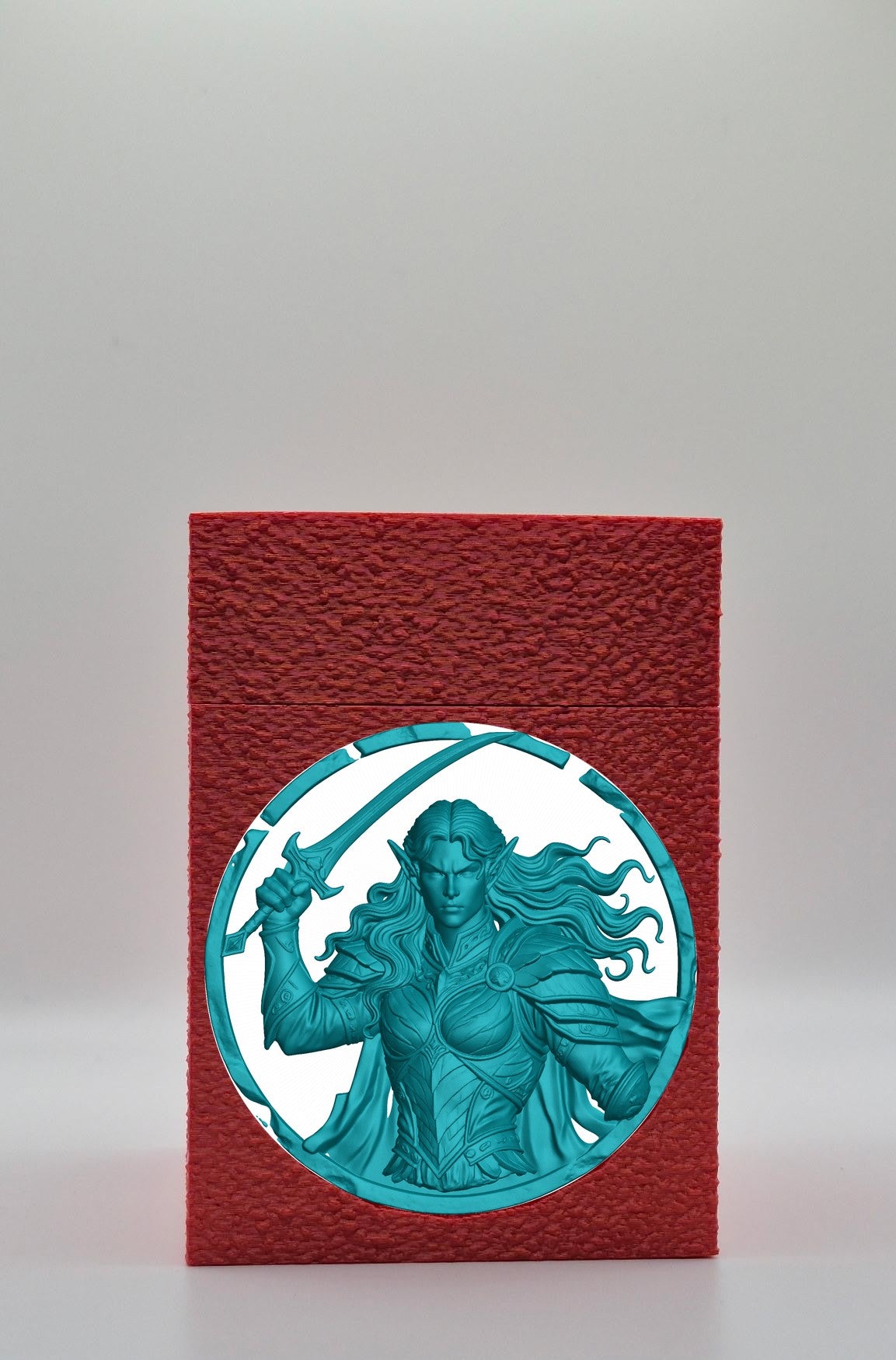Elvish Warrior Card Box — Red