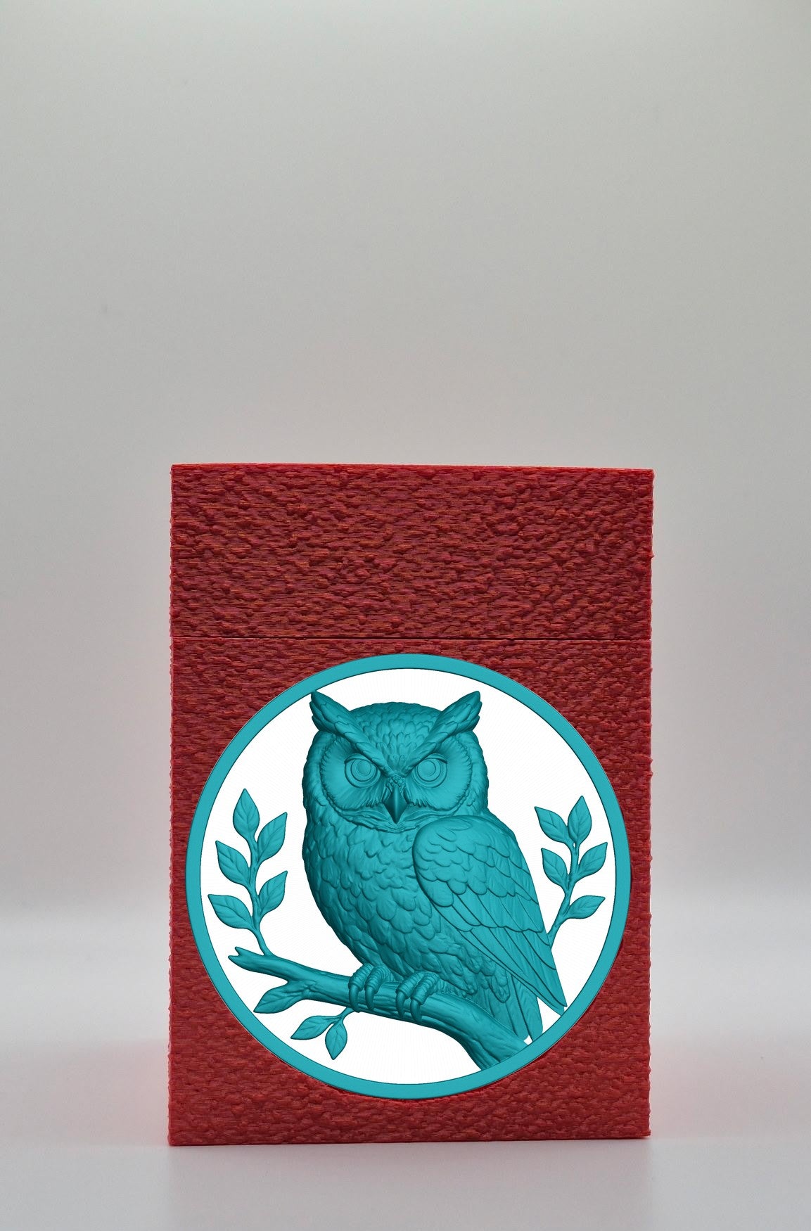 Owl Card Box — Red