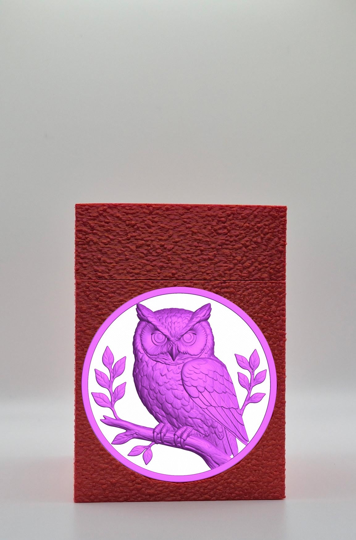 Owl Card Box — Red