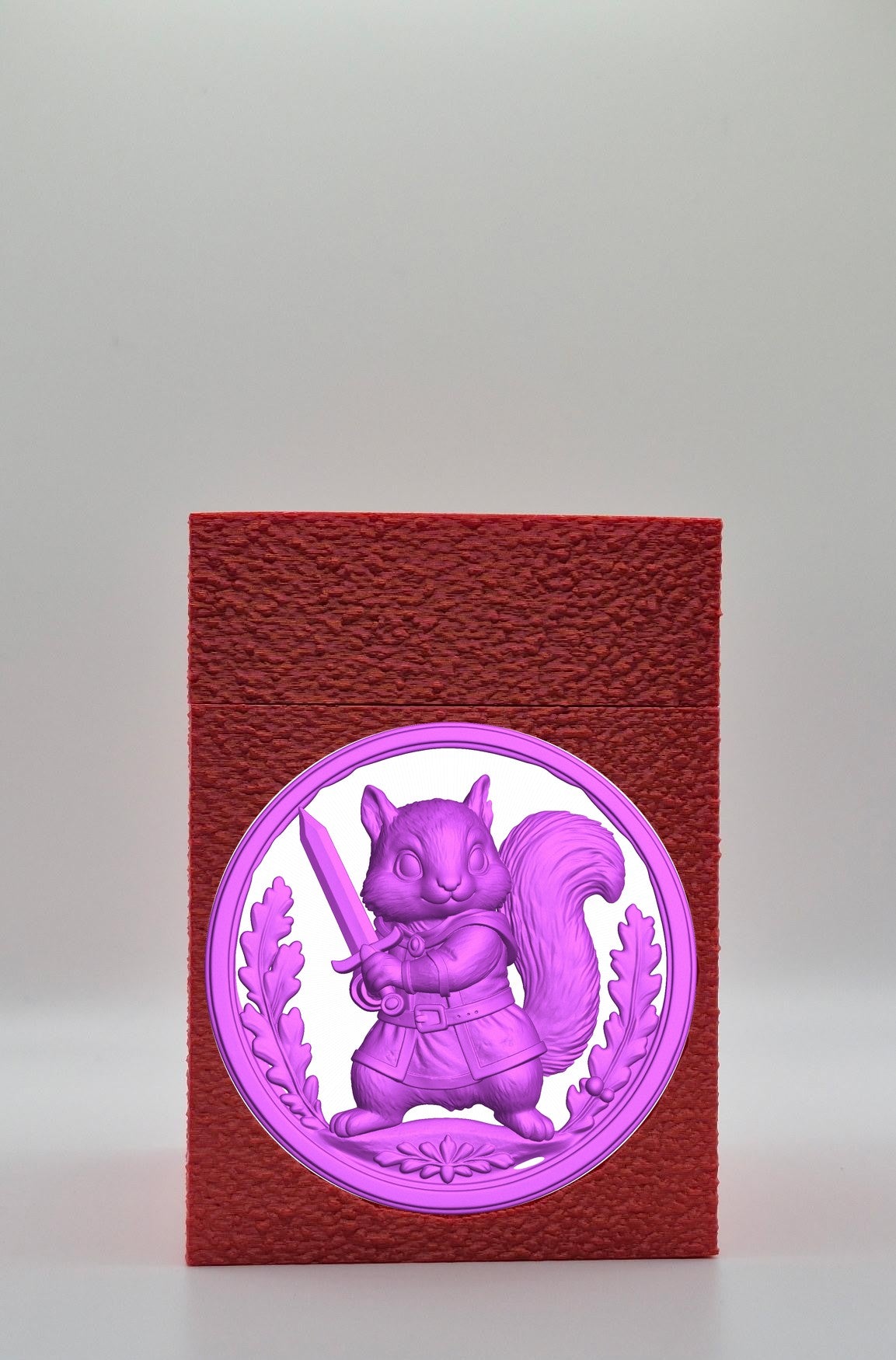 Squirrel Card Box — Red