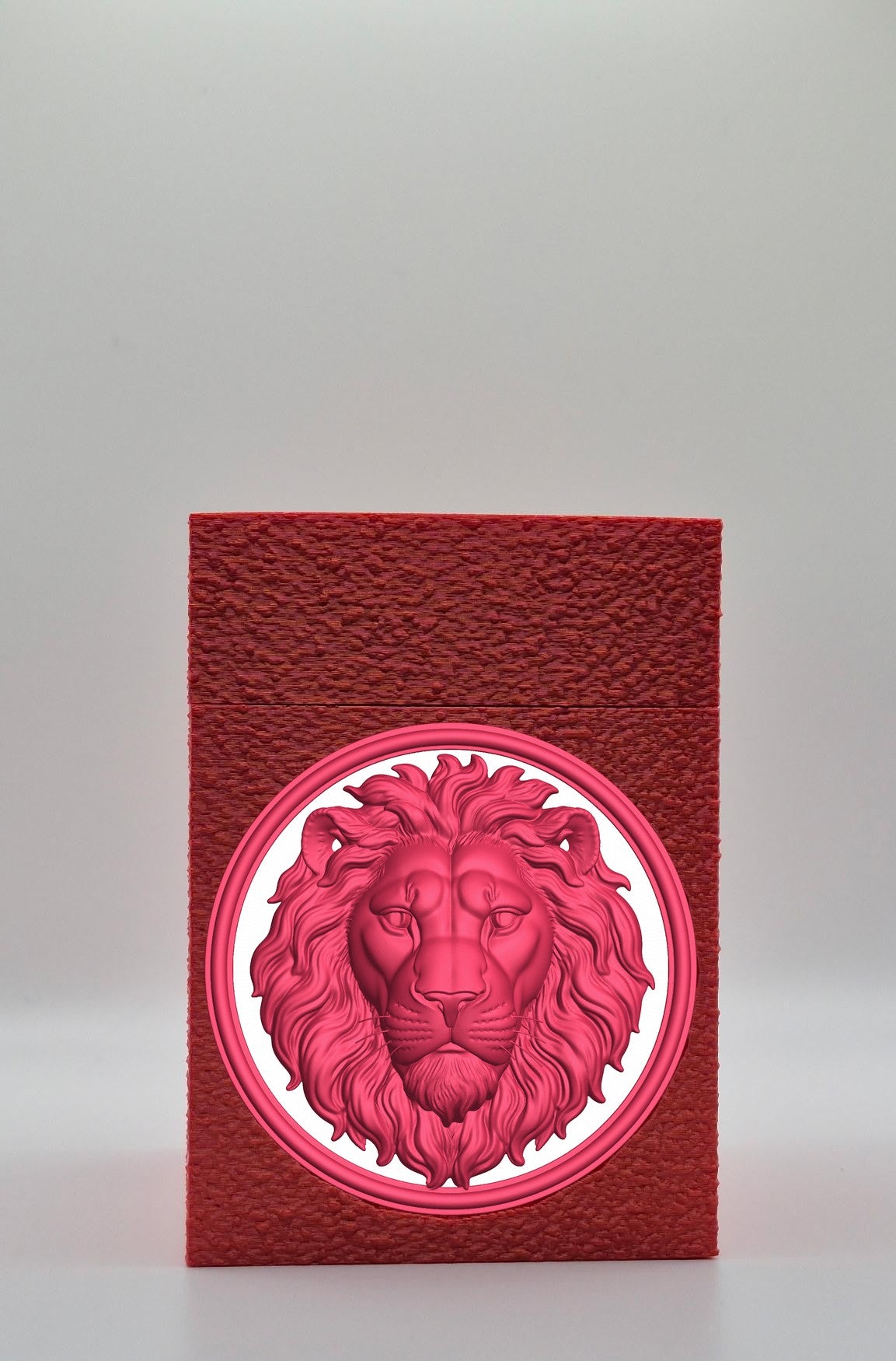 Lion Card Box — Red