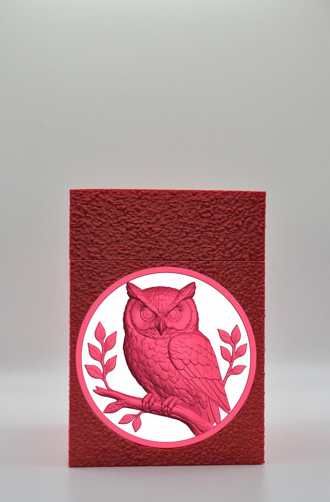 Owl Card Box — Red