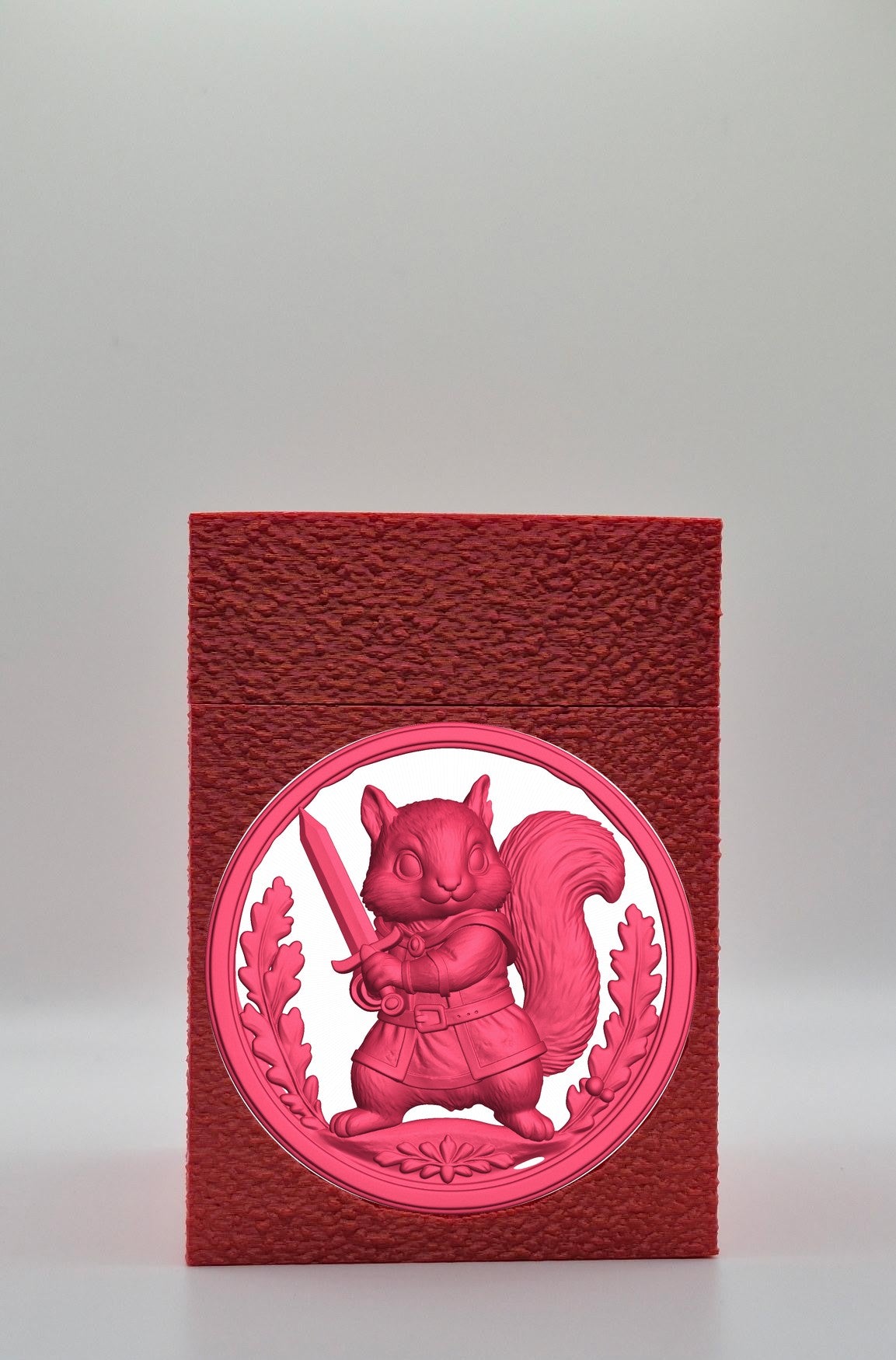 Squirrel Card Box — Red