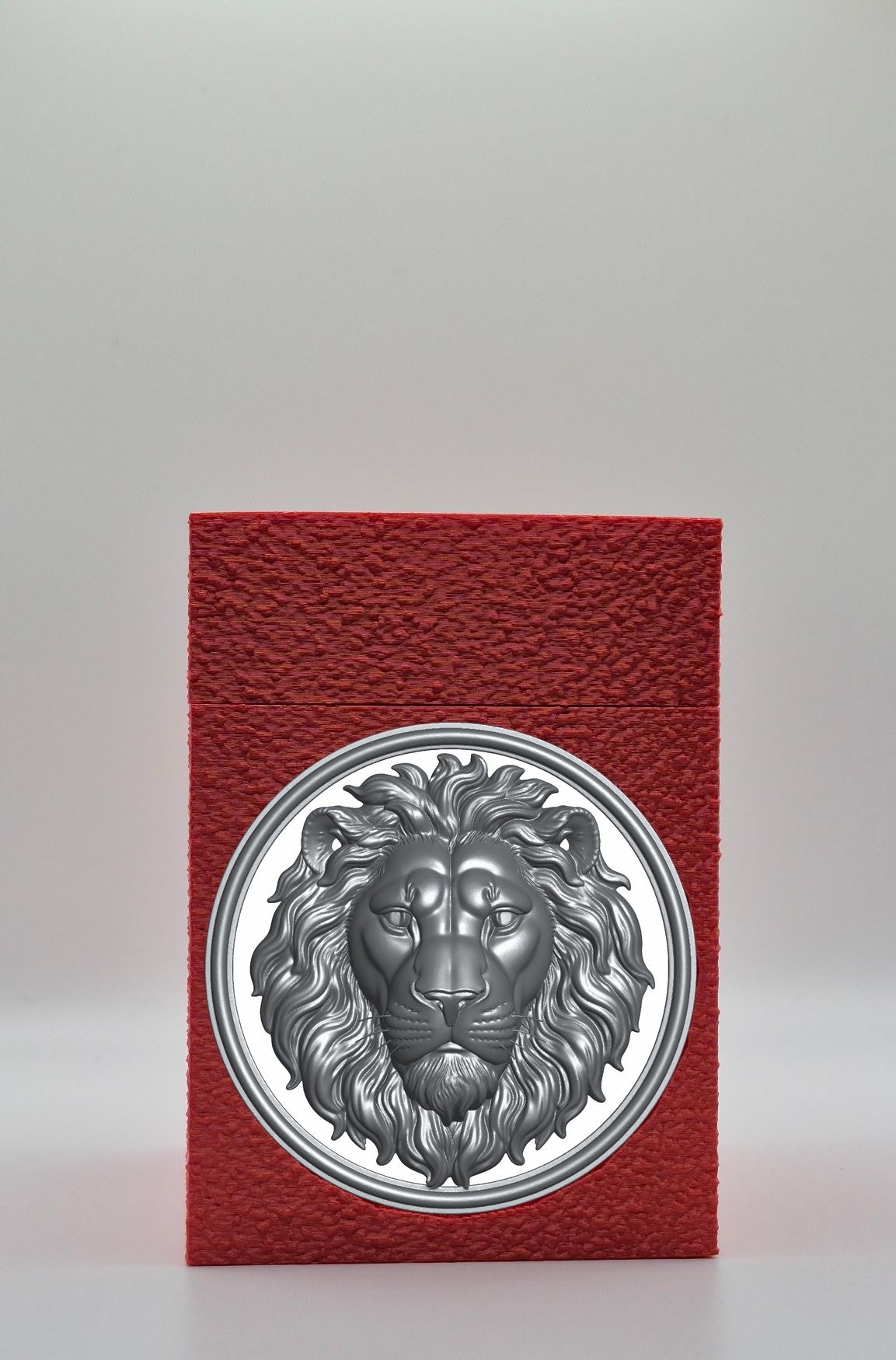 Lion Card Box — Red