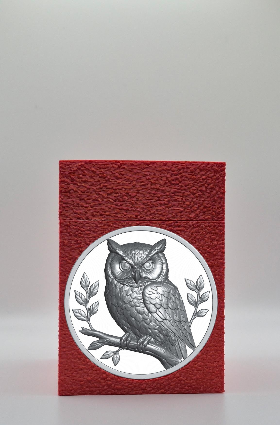 Owl Card Box — Red