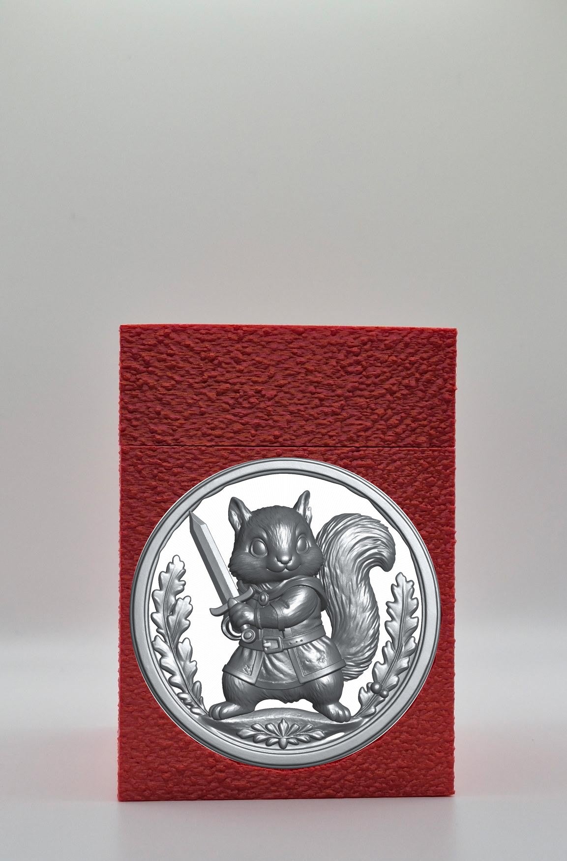 Squirrel Card Box — Red
