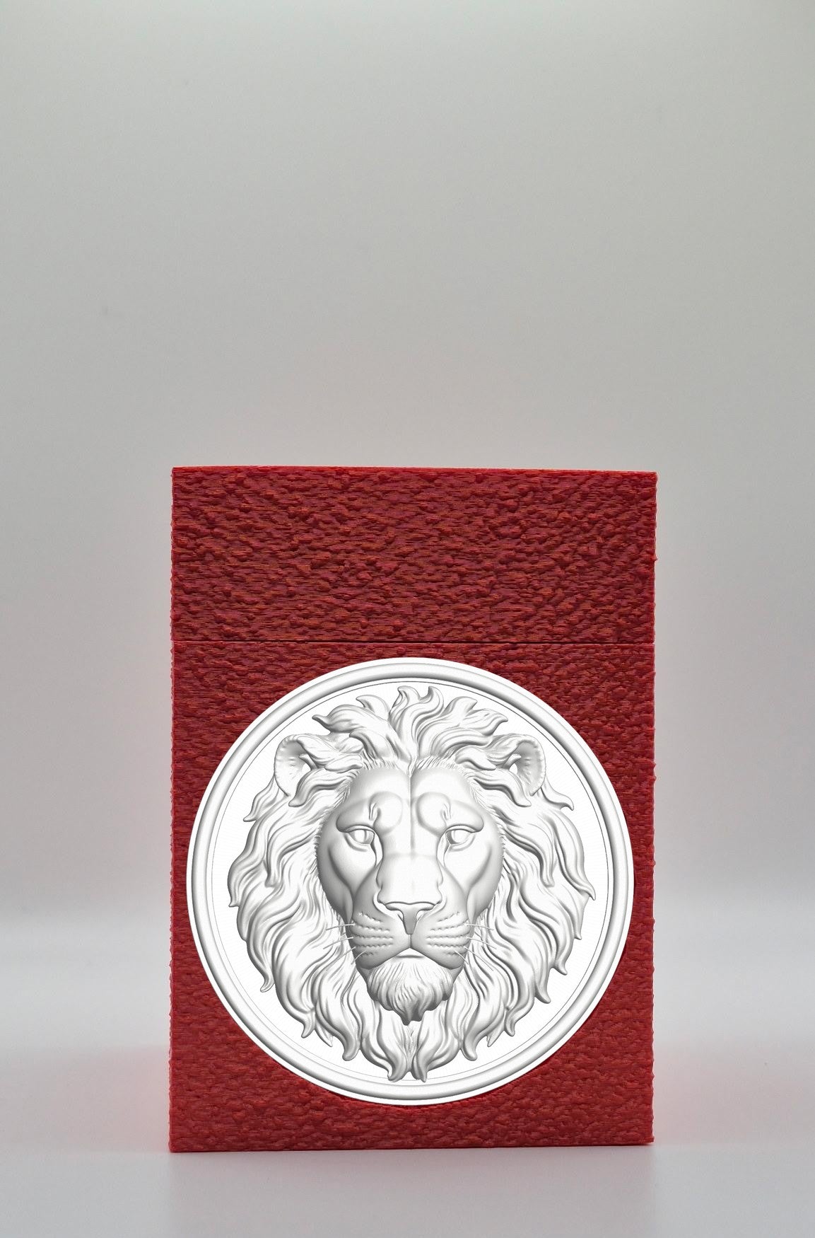 Lion Card Box — Red