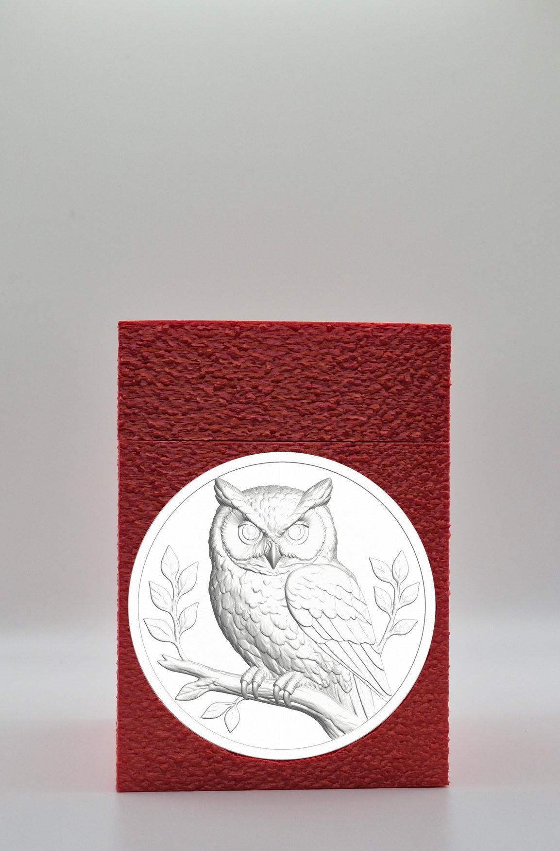 Owl Card Box — Red