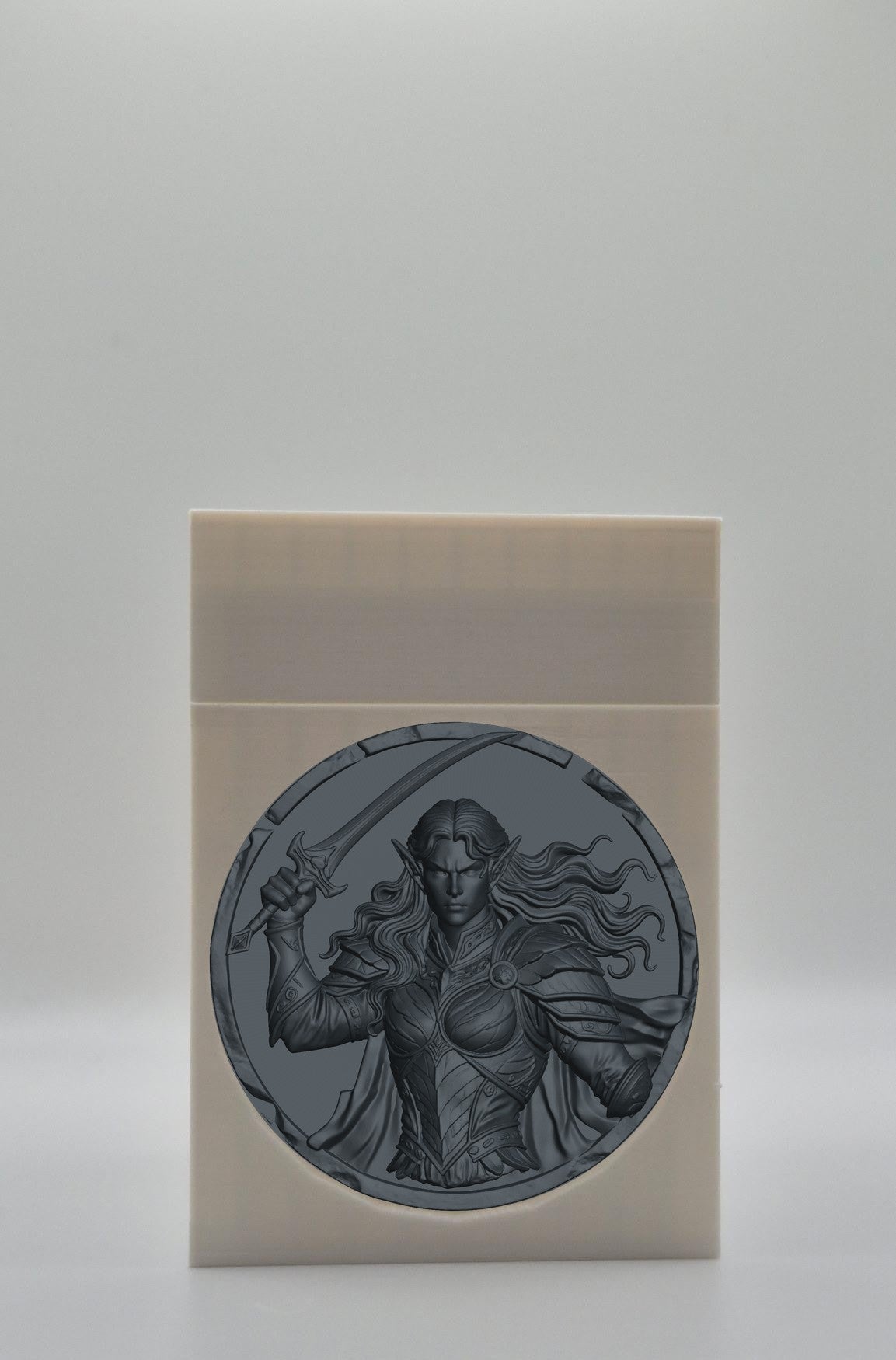 Elvish Warrior Card Box — White