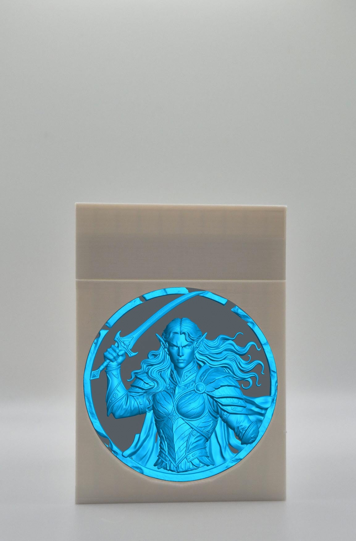 Elvish Warrior Card Box — White
