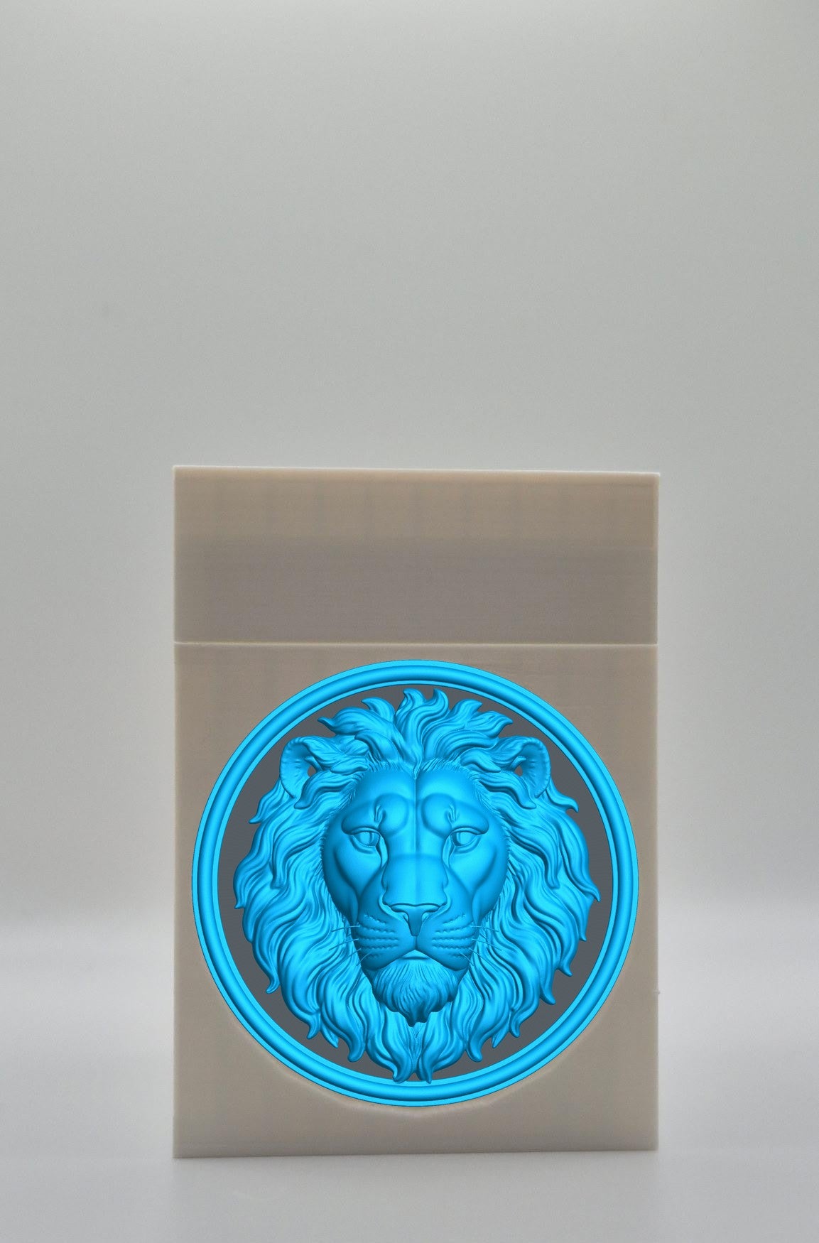 Lion Card Box — White
