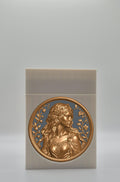 Elf Maiden Card Box - White Plain box with Black background and Gold medallion