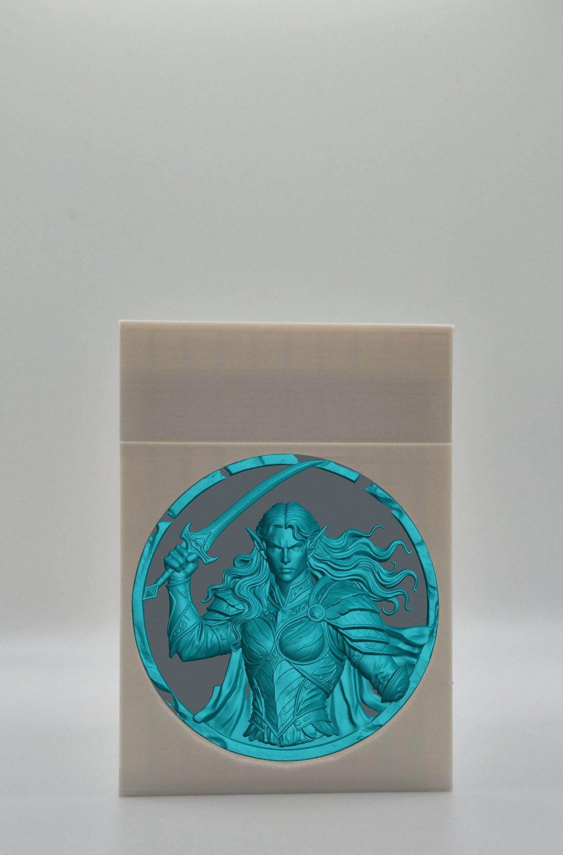 Elvish Warrior Card Box — White