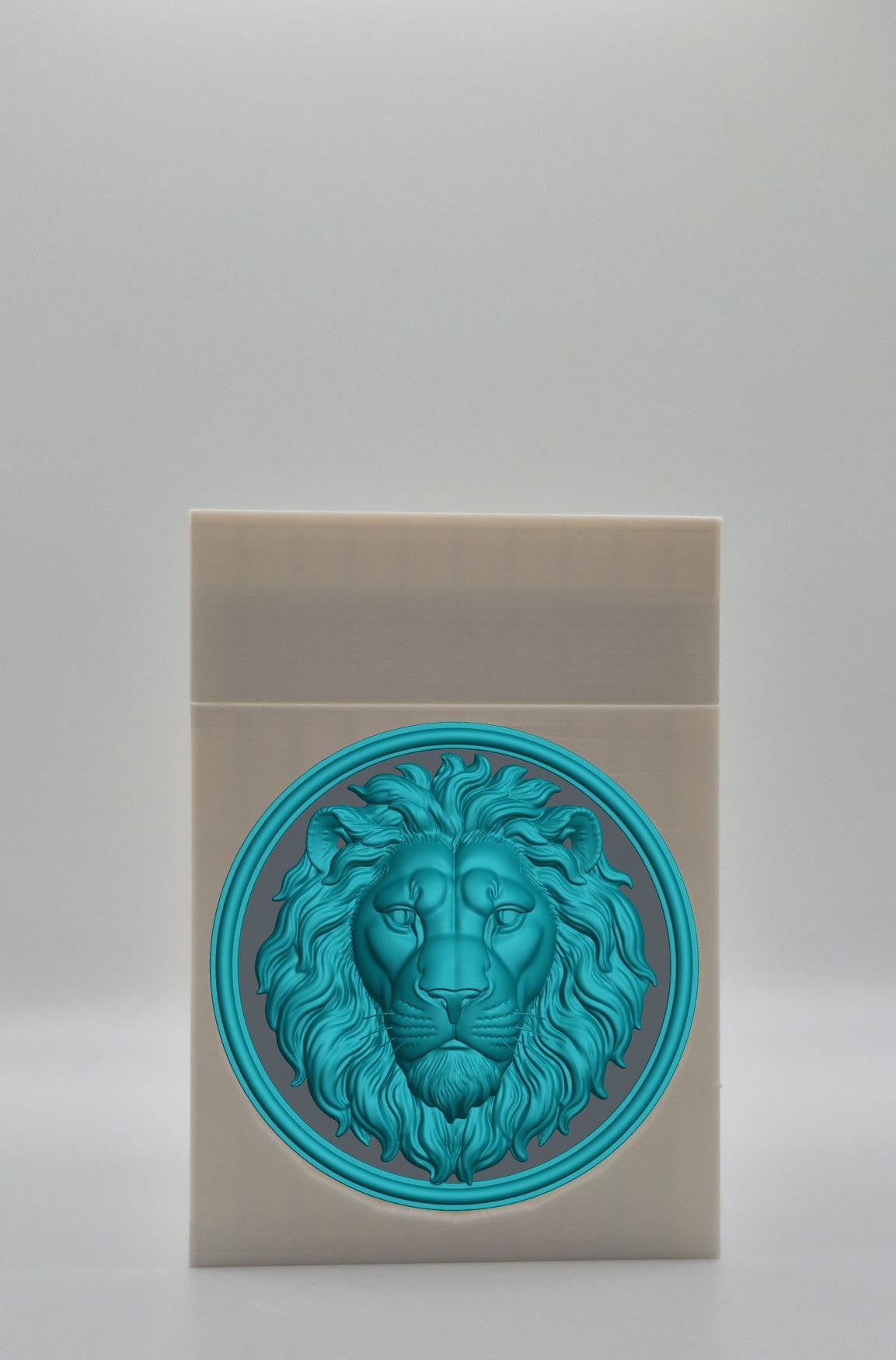 Lion Card Box — White