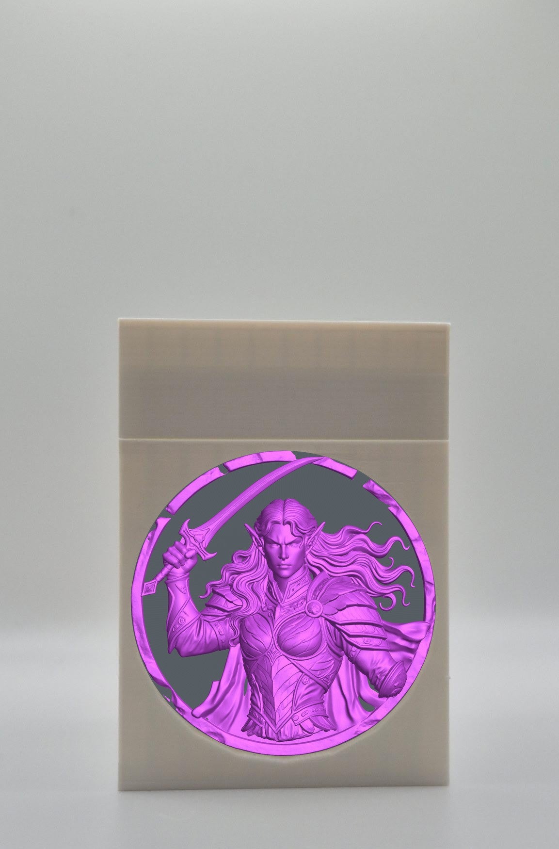 Elvish Warrior Card Box — White
