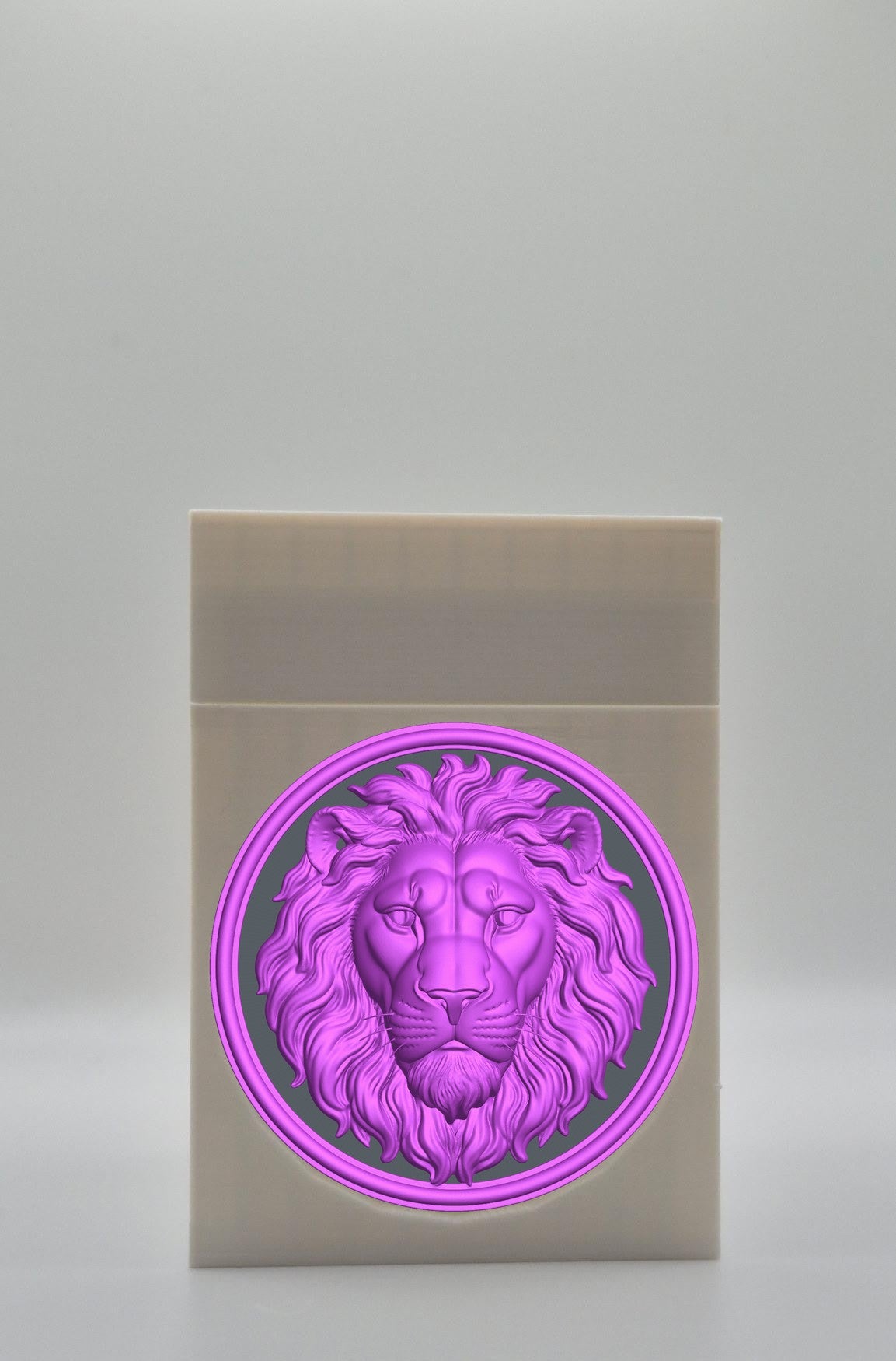 Lion Card Box — White