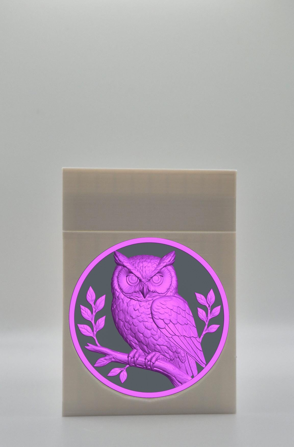 Owl Card Box — White