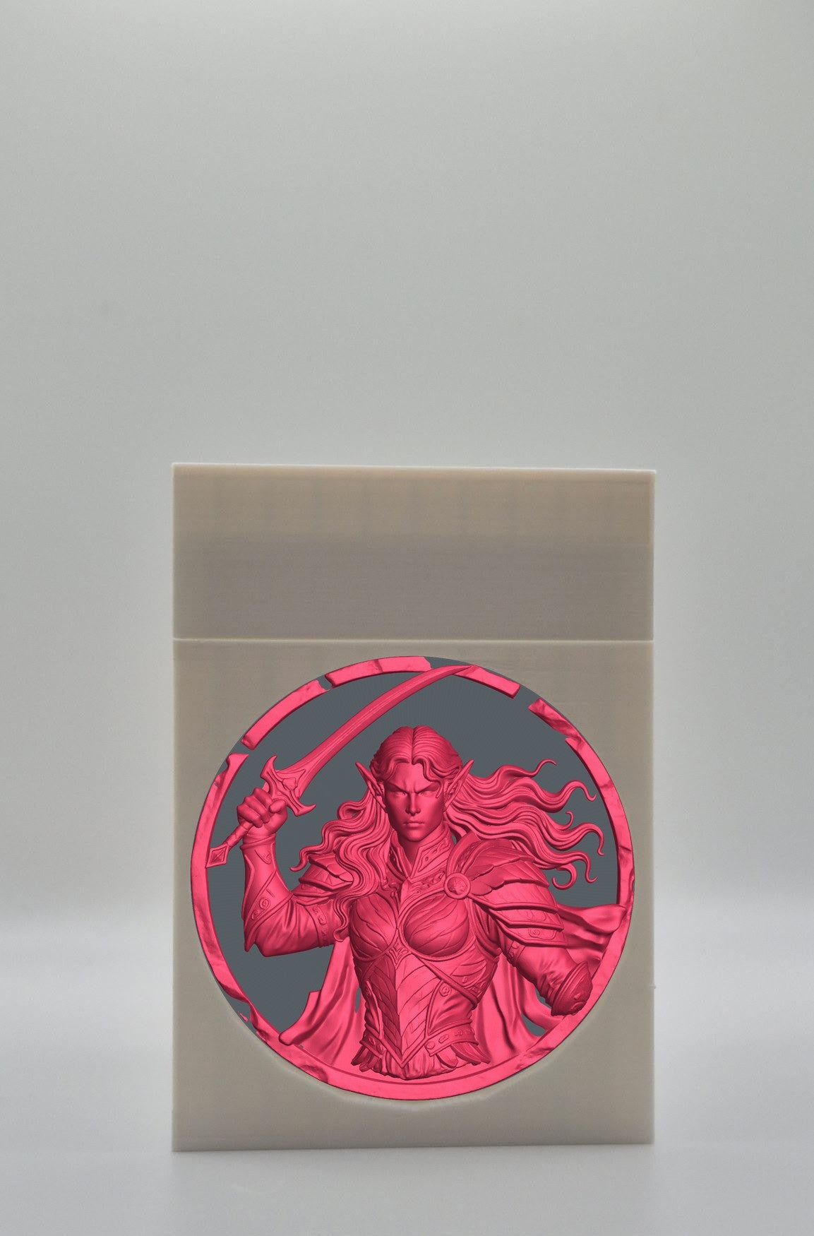 Elvish Warrior Card Box — White