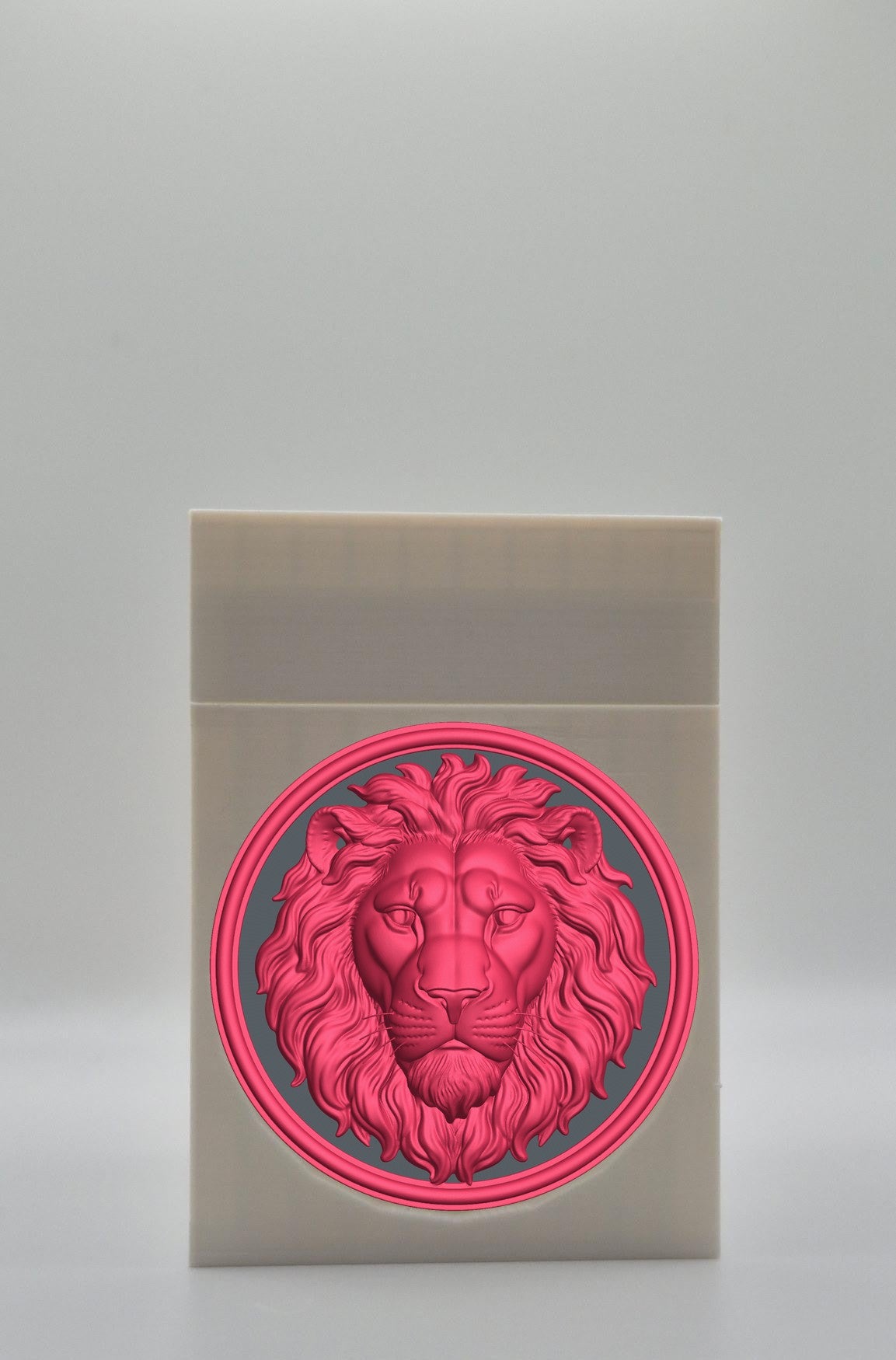 Lion Card Box — White
