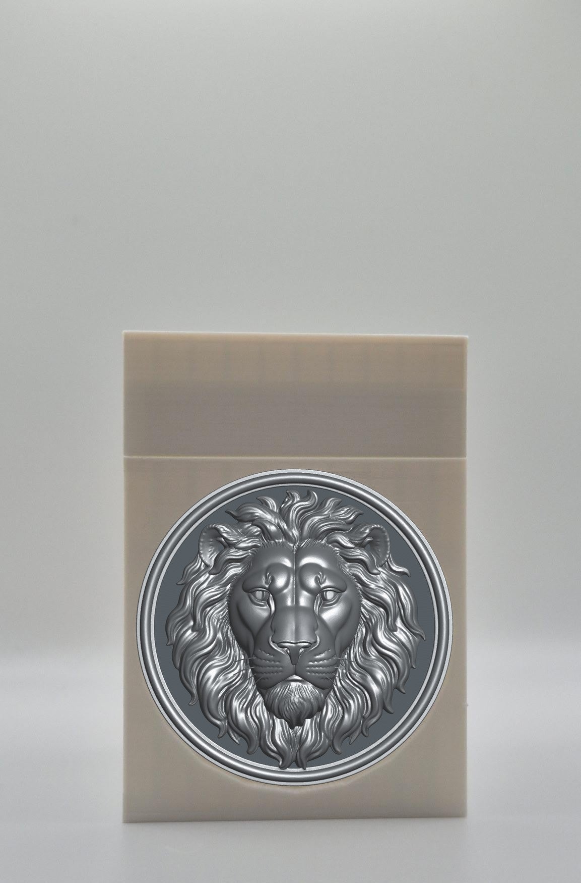 Lion Card Box — White