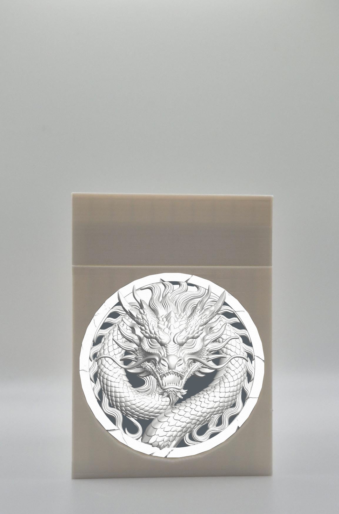 Dragon Card Box — White