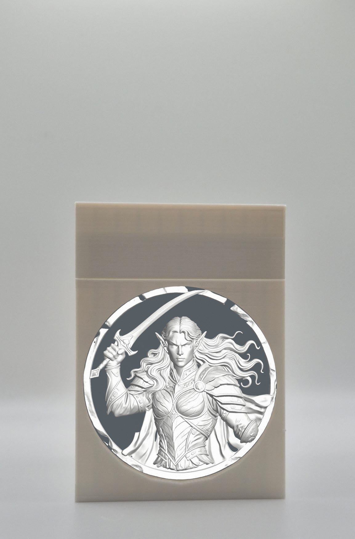 Elvish Warrior Card Box — White