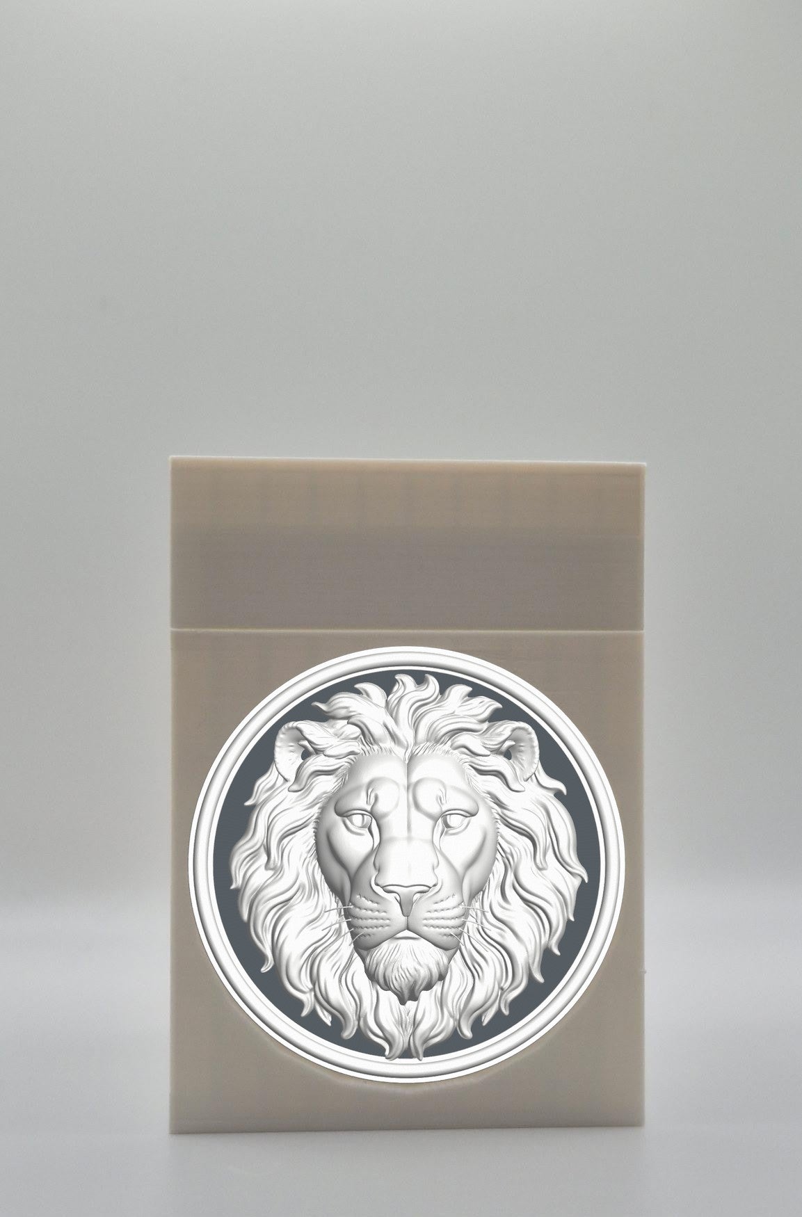 Lion Card Box — White