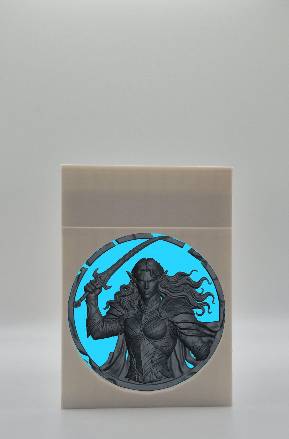 Elvish Warrior Card Box — White