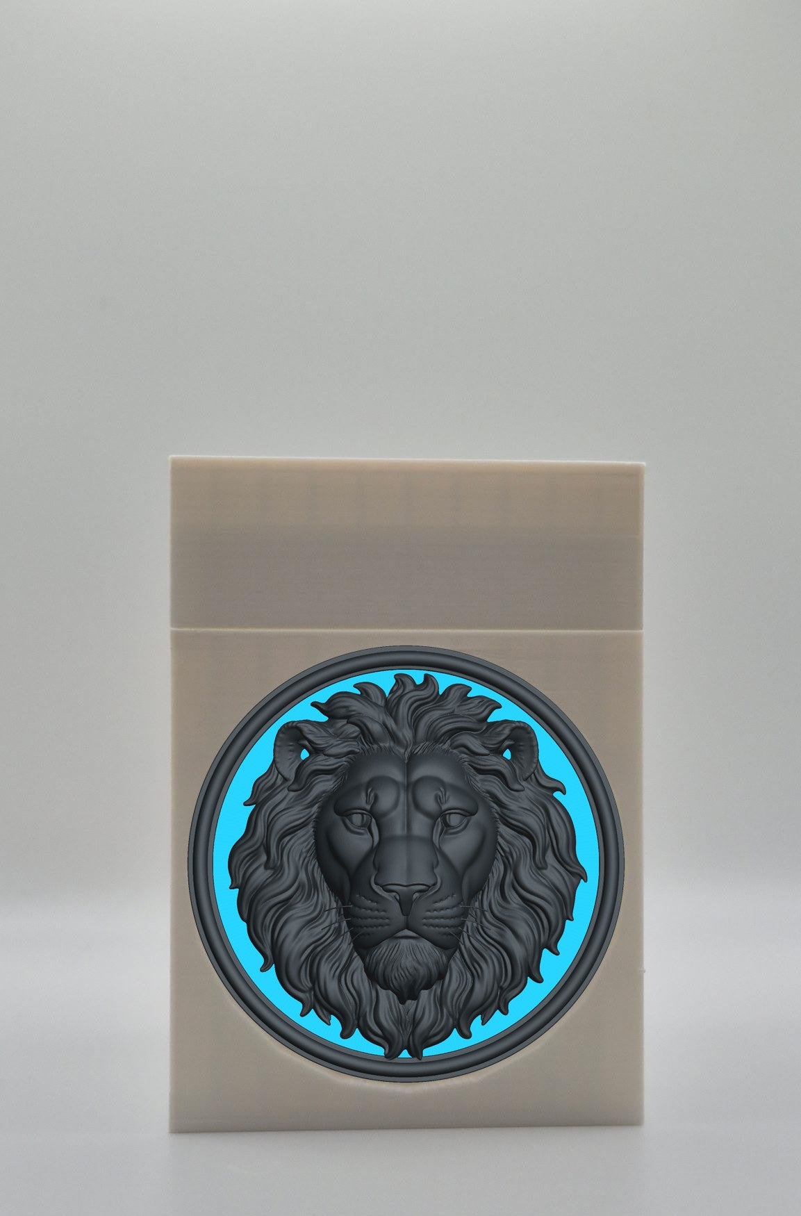 Lion Card Box — White