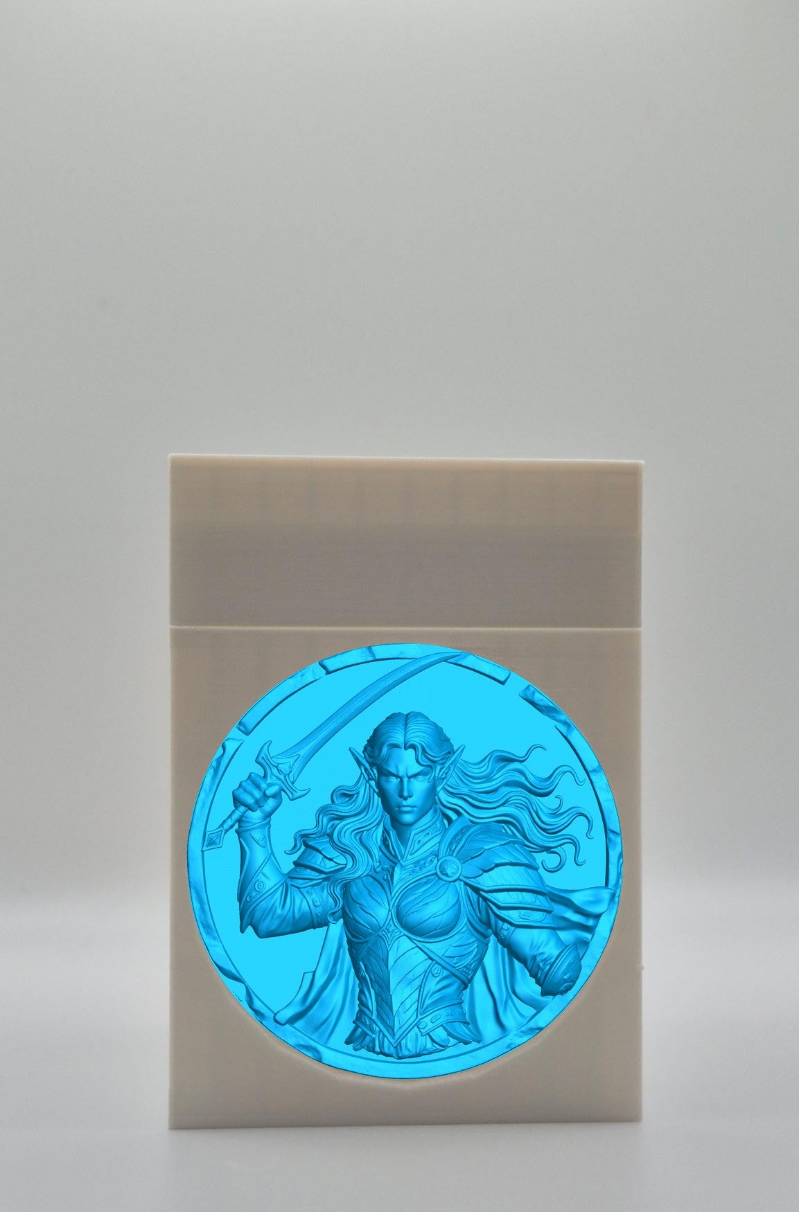 Elvish Warrior Card Box — White