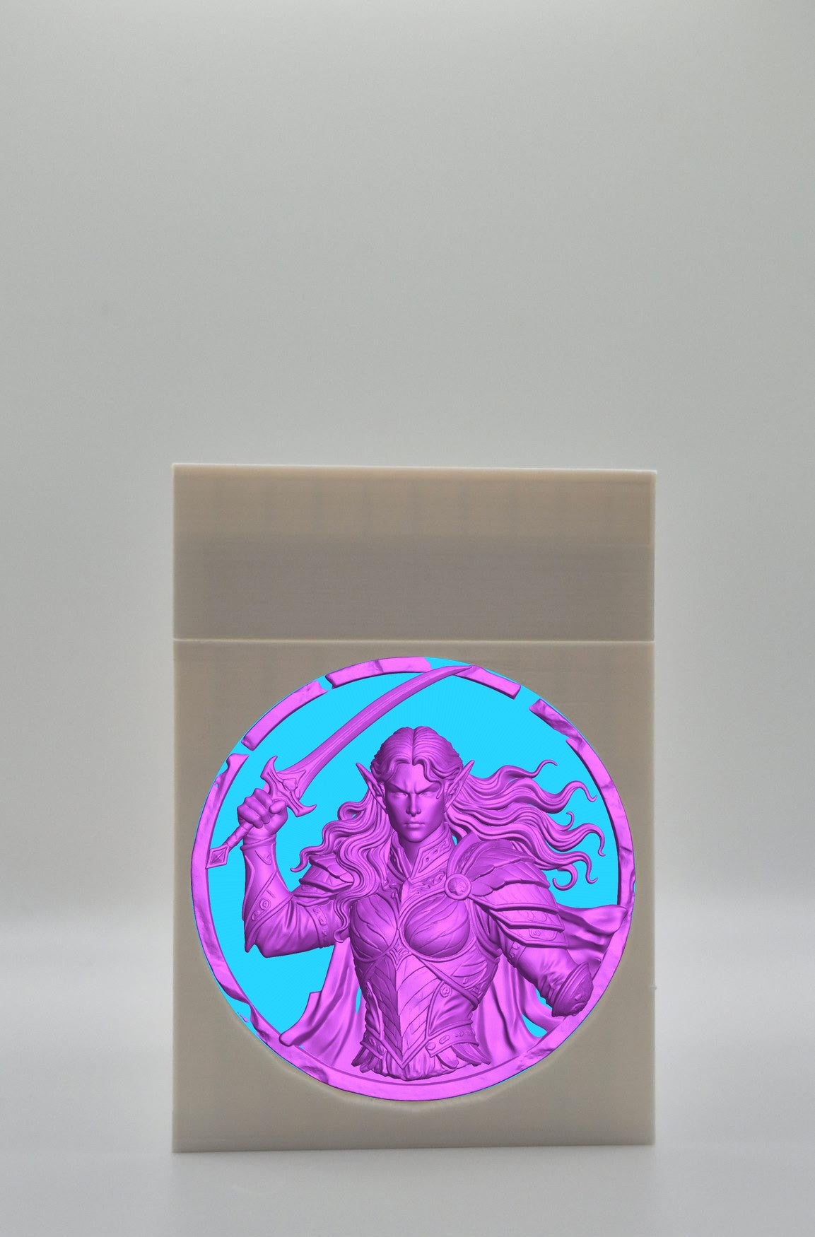 Elvish Warrior Card Box — White