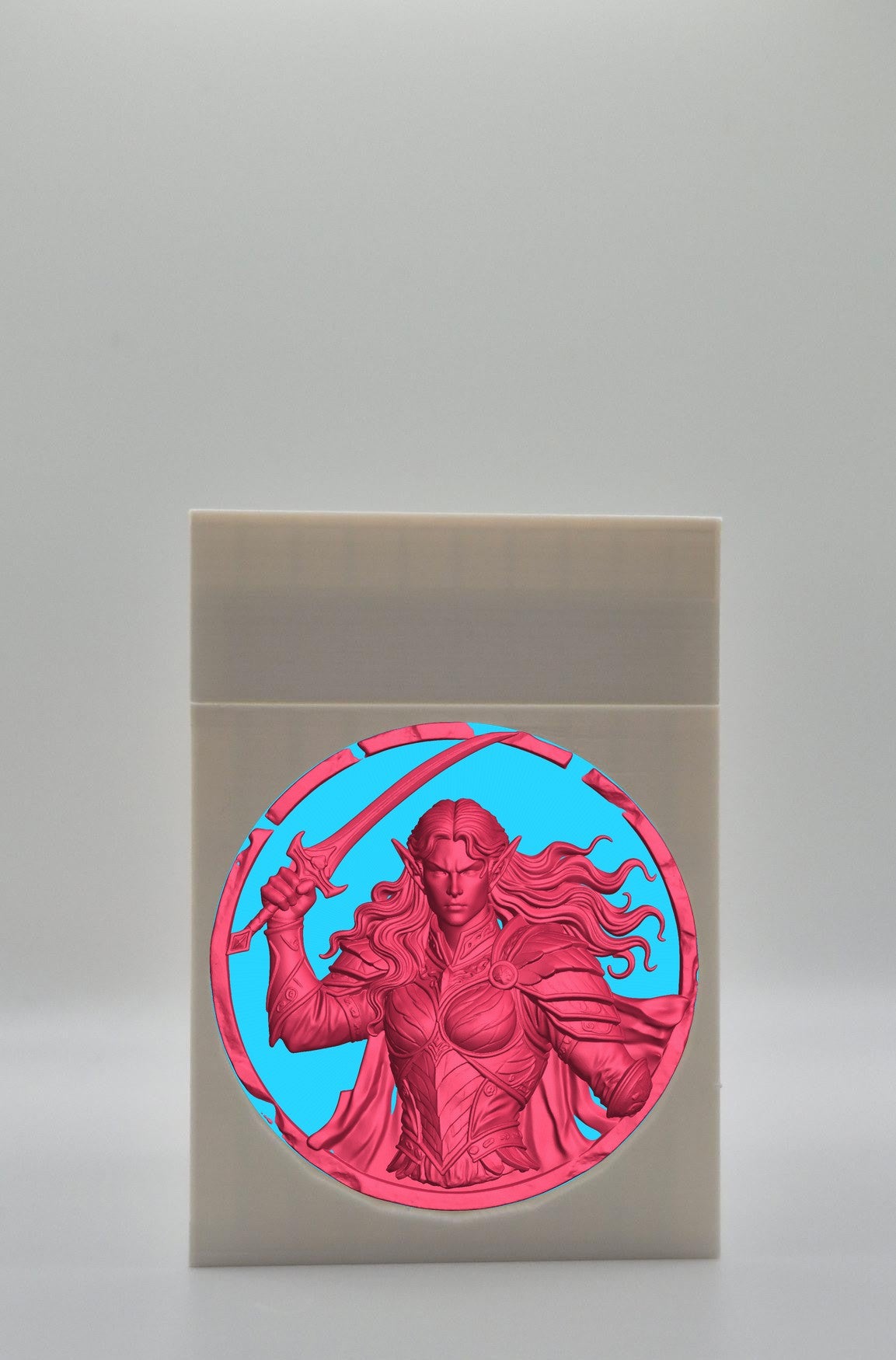 Elvish Warrior Card Box — White